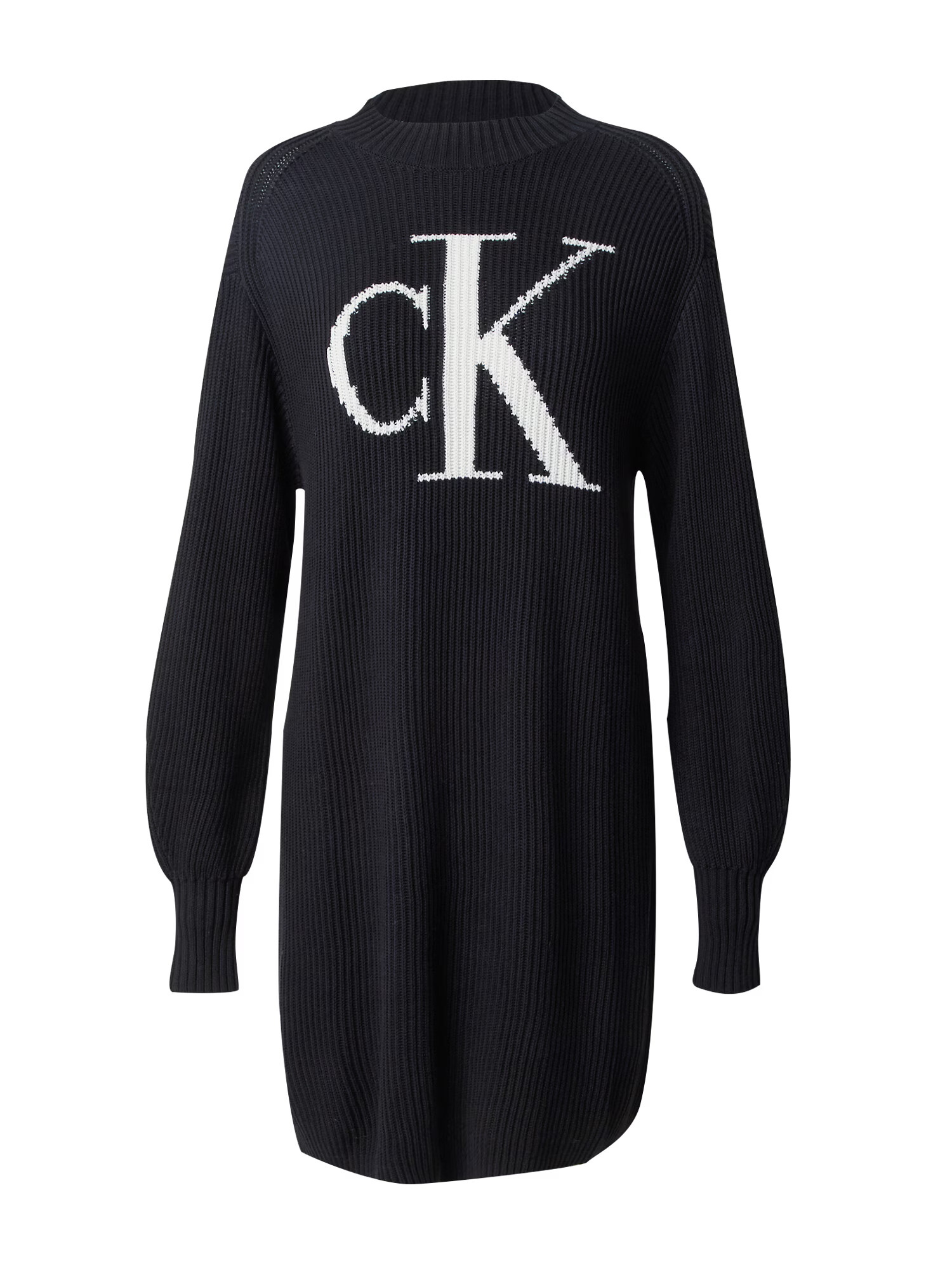 Calvin Klein Jeans Rochie tricotat negru / alb - Pled.ro