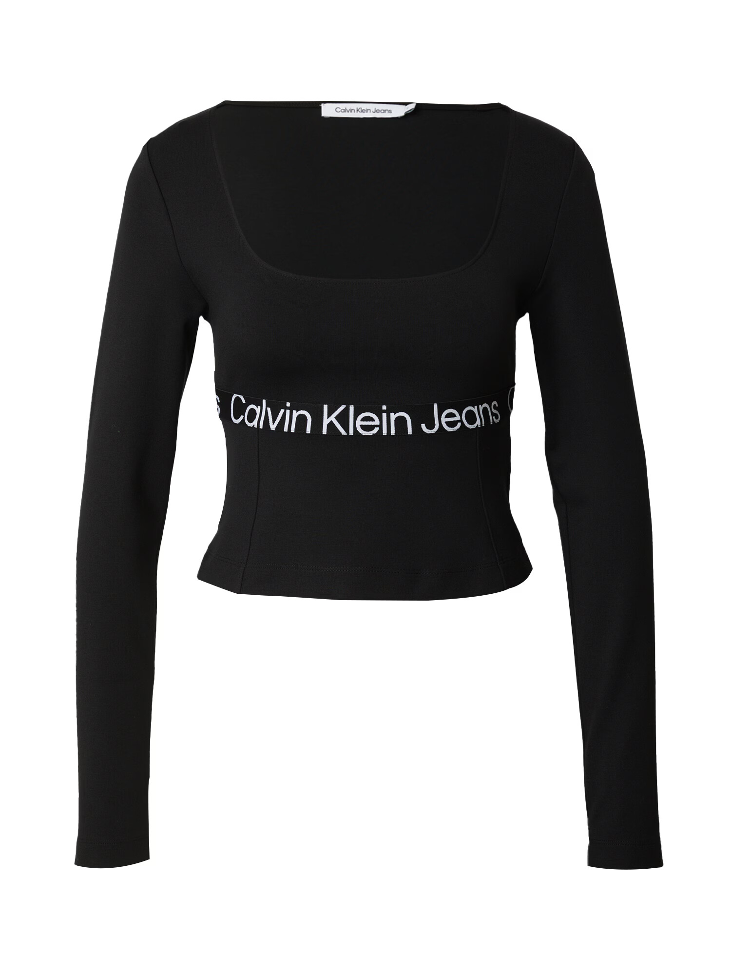 Calvin Klein Jeans Tricou negru / alb - Pled.ro