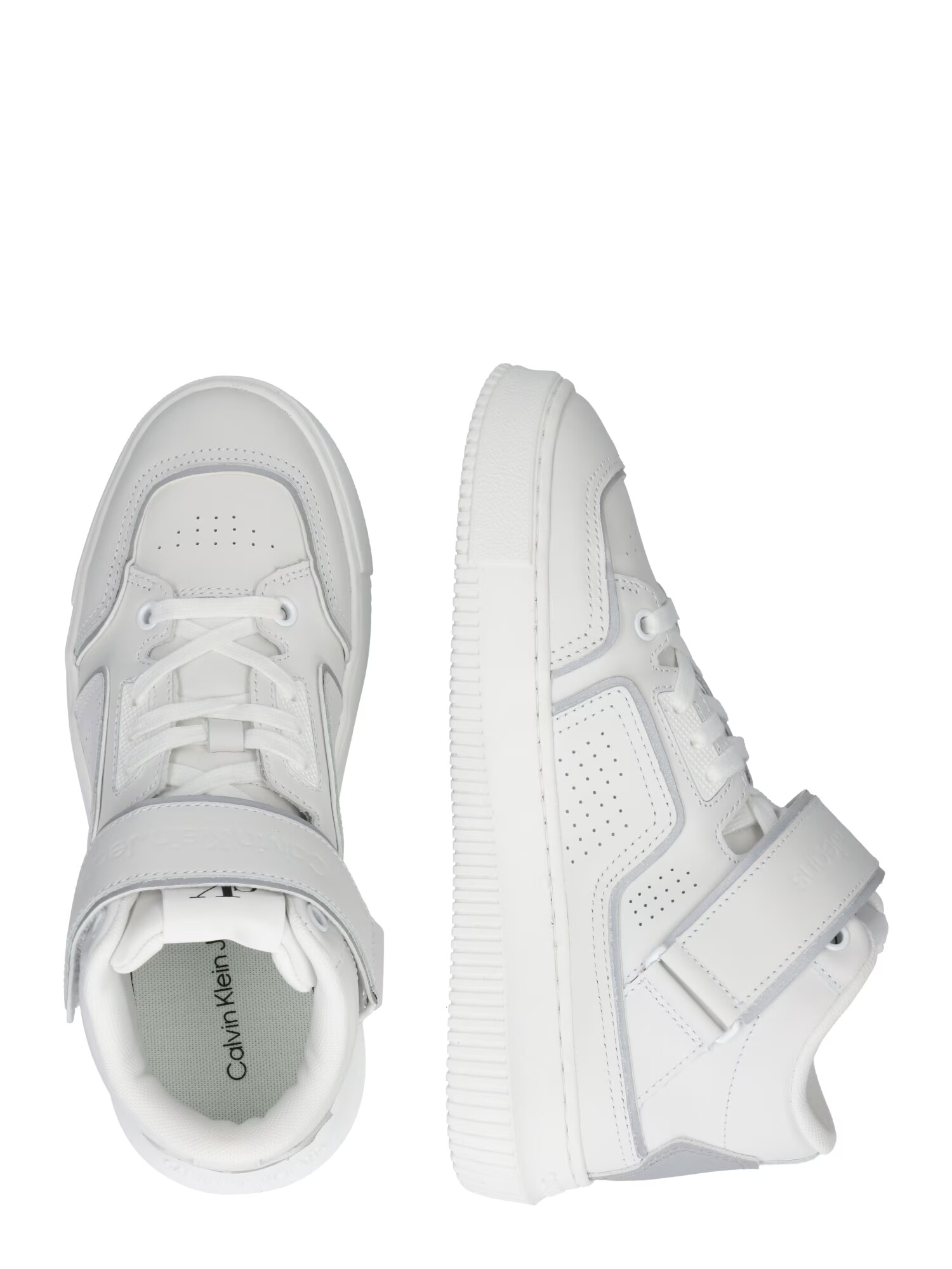 Calvin Klein Jeans Sneaker înalt 'SERAFINA' argintiu / alb - Pled.ro