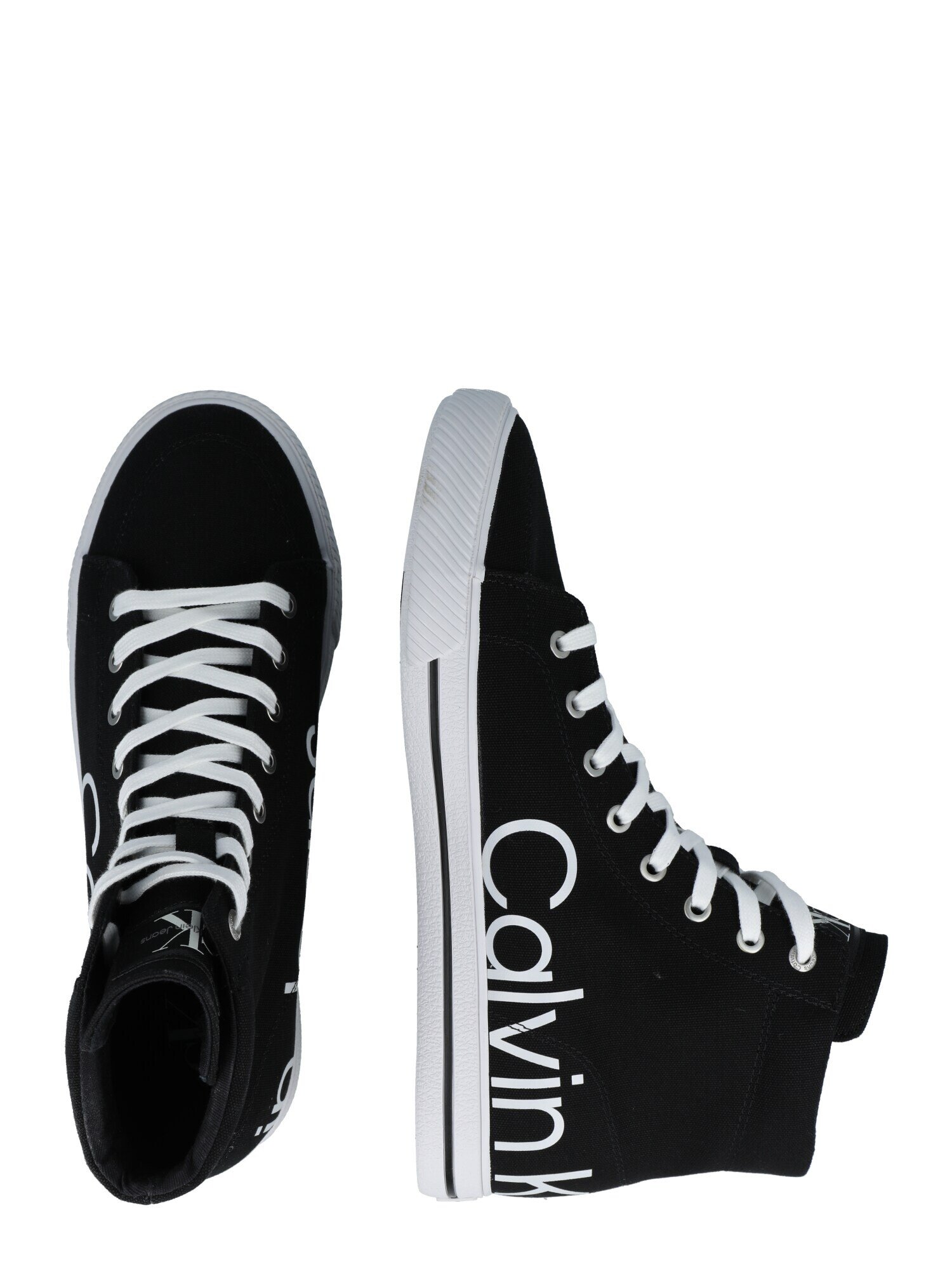 Calvin Klein Jeans Sneaker înalt negru / alb - Pled.ro