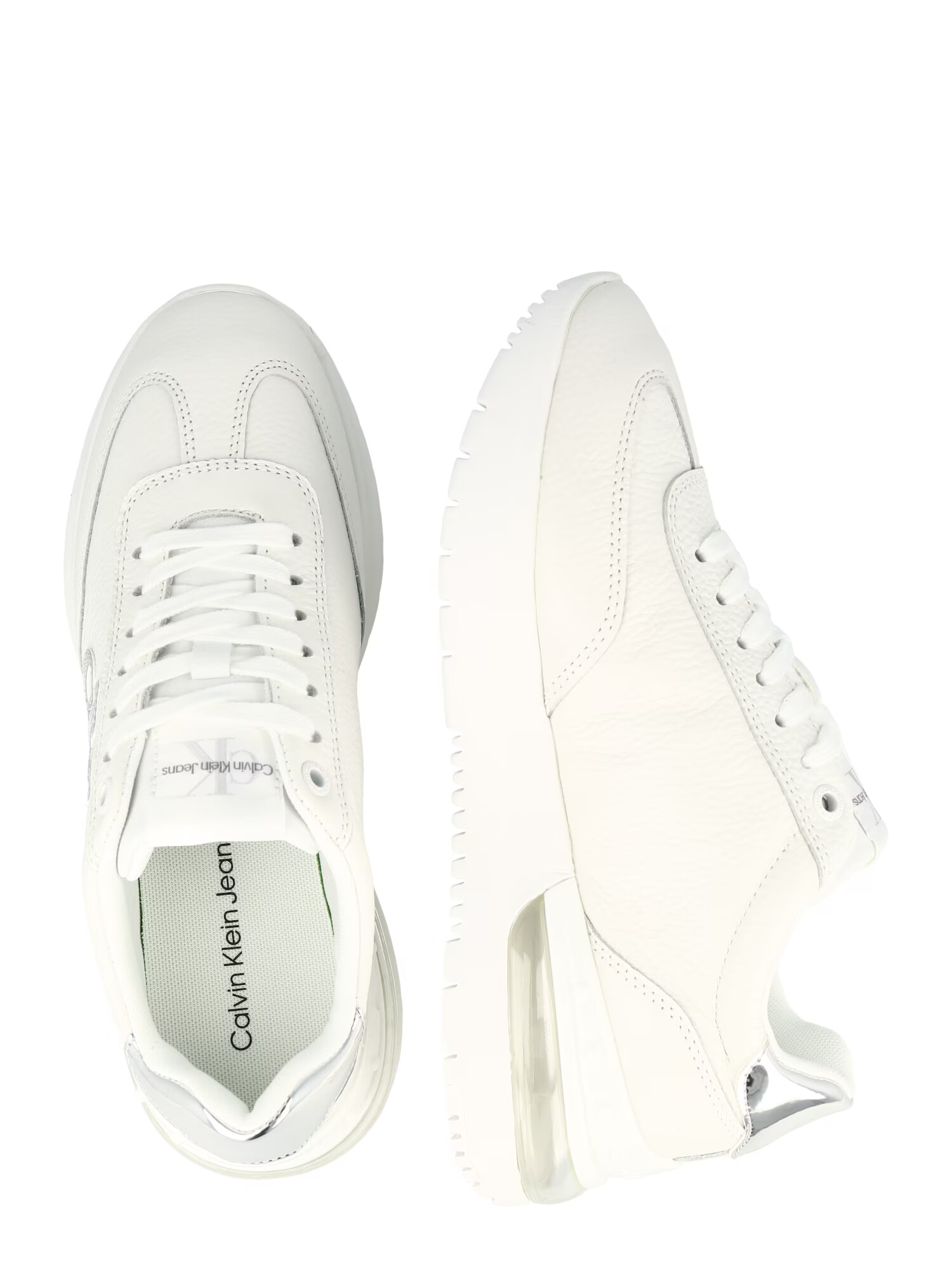 Calvin Klein Jeans Sneaker low argintiu / alb - Pled.ro