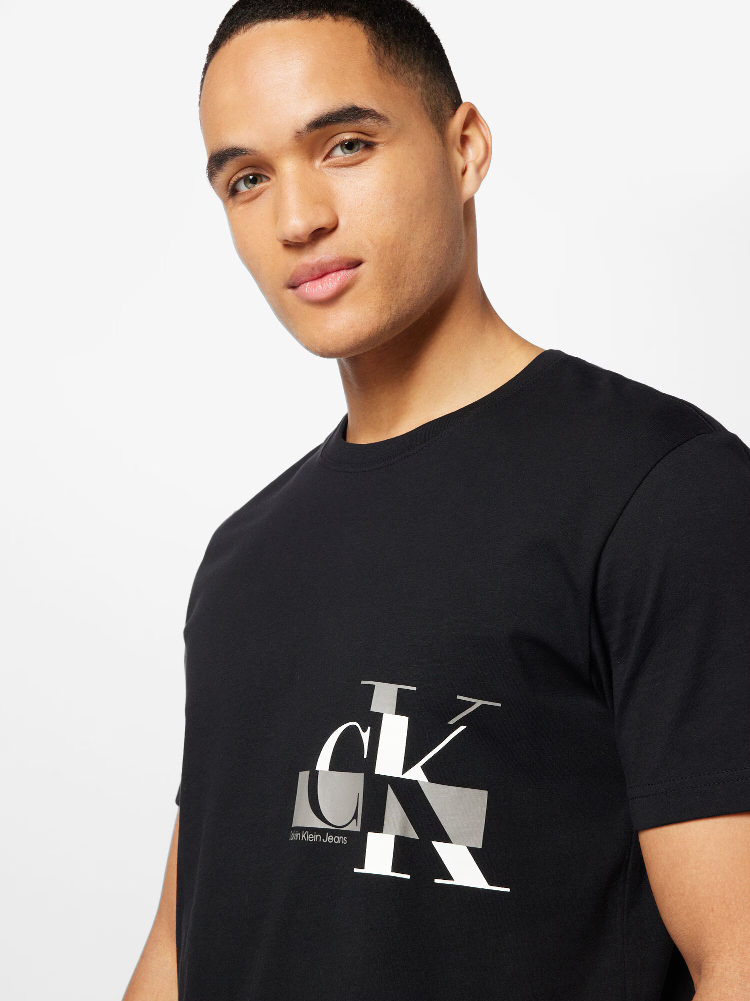 Calvin Klein Jeans Tricou gri / negru / alb - Pled.ro