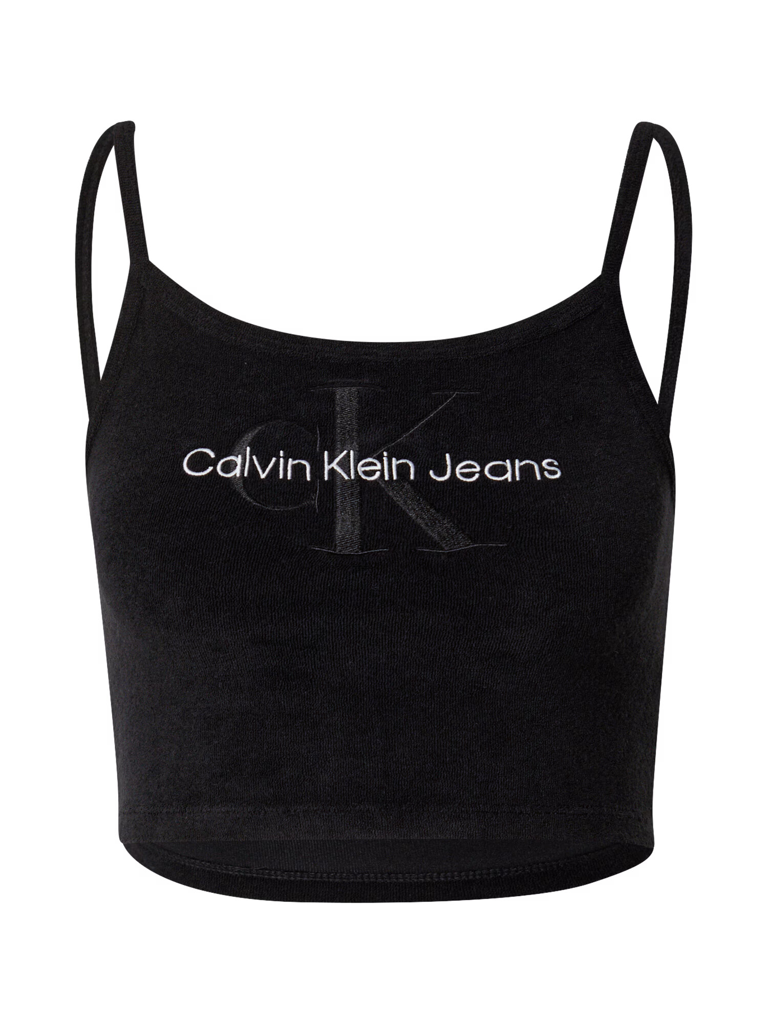 Calvin Klein Jeans Top gri metalic / negru / alb - Pled.ro