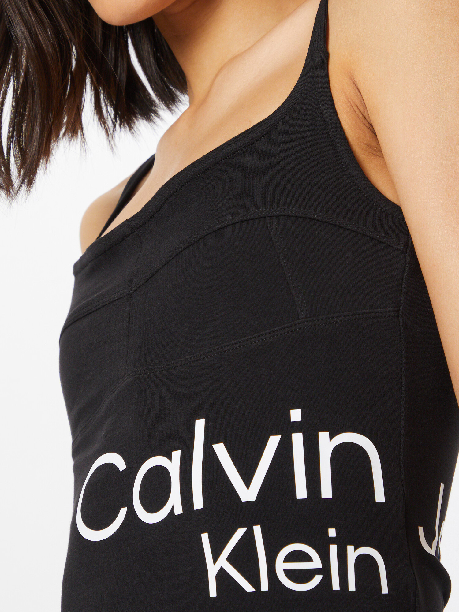 Calvin Klein Jeans Top negru / alb - Pled.ro