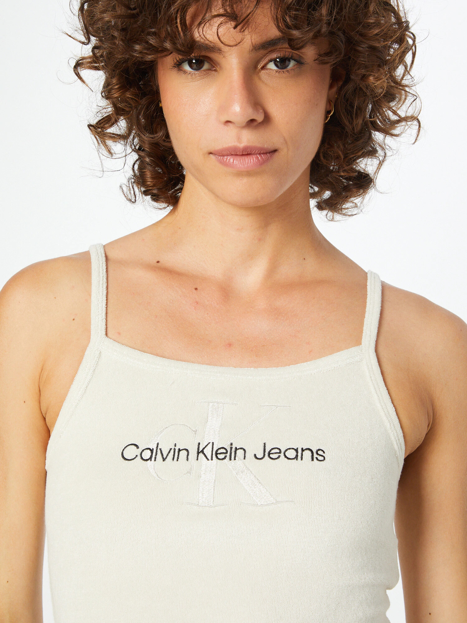 Calvin Klein Jeans Top negru / argintiu / alb - Pled.ro