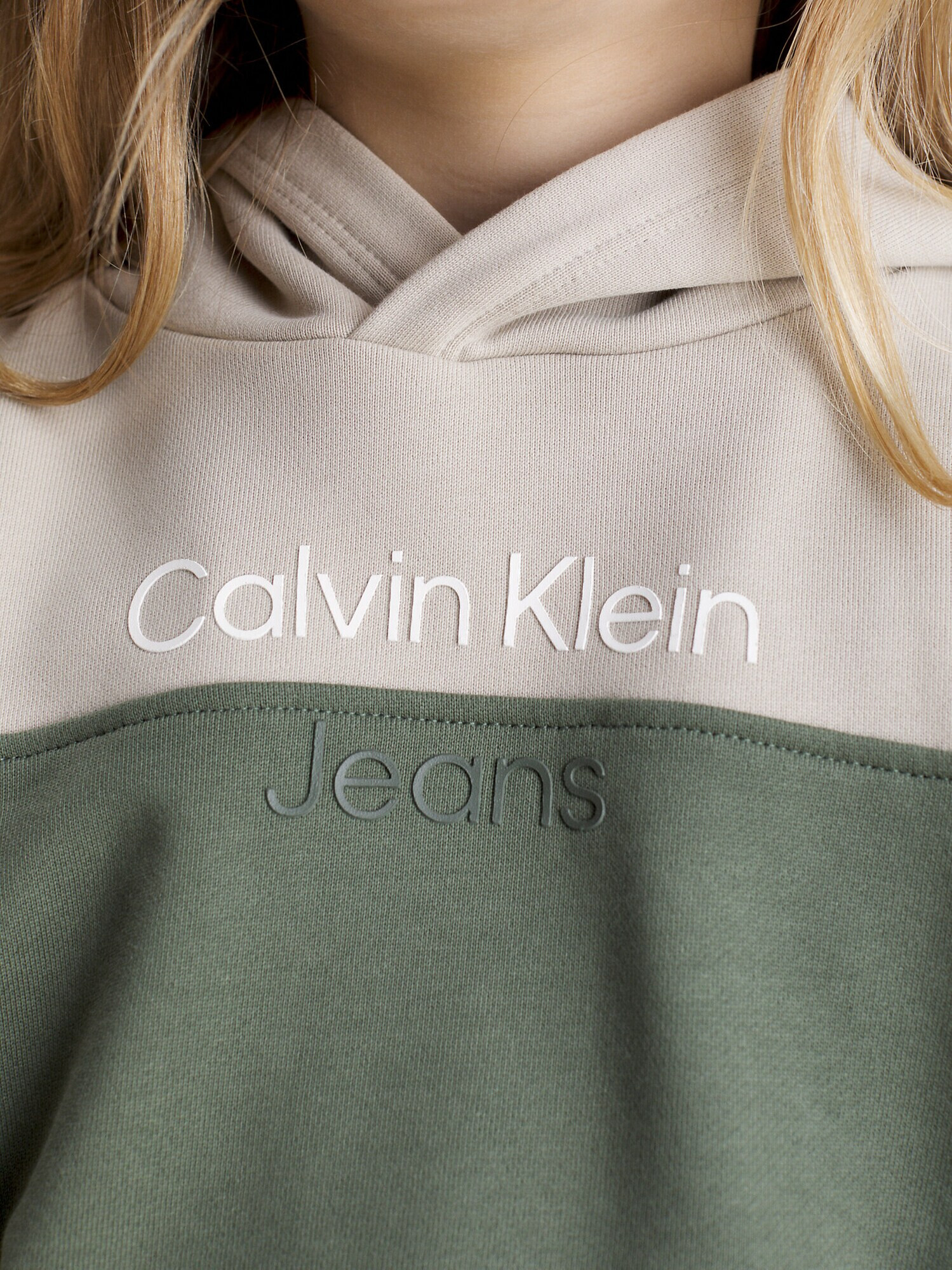 Calvin Klein Jeans Trening gri taupe / verde închis / alb - Pled.ro