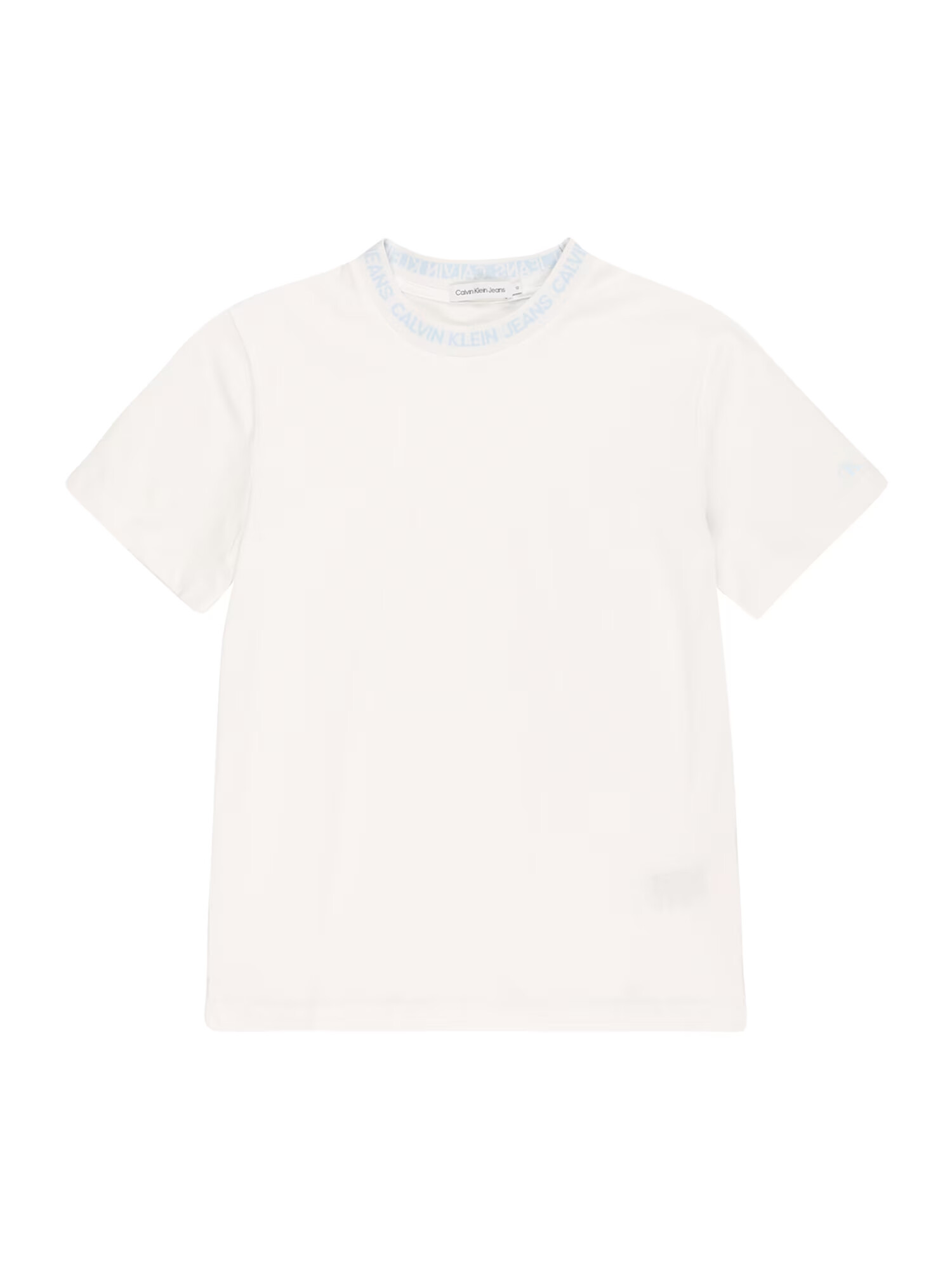 Calvin Klein Jeans Tricou albastru pastel / alb murdar - Pled.ro