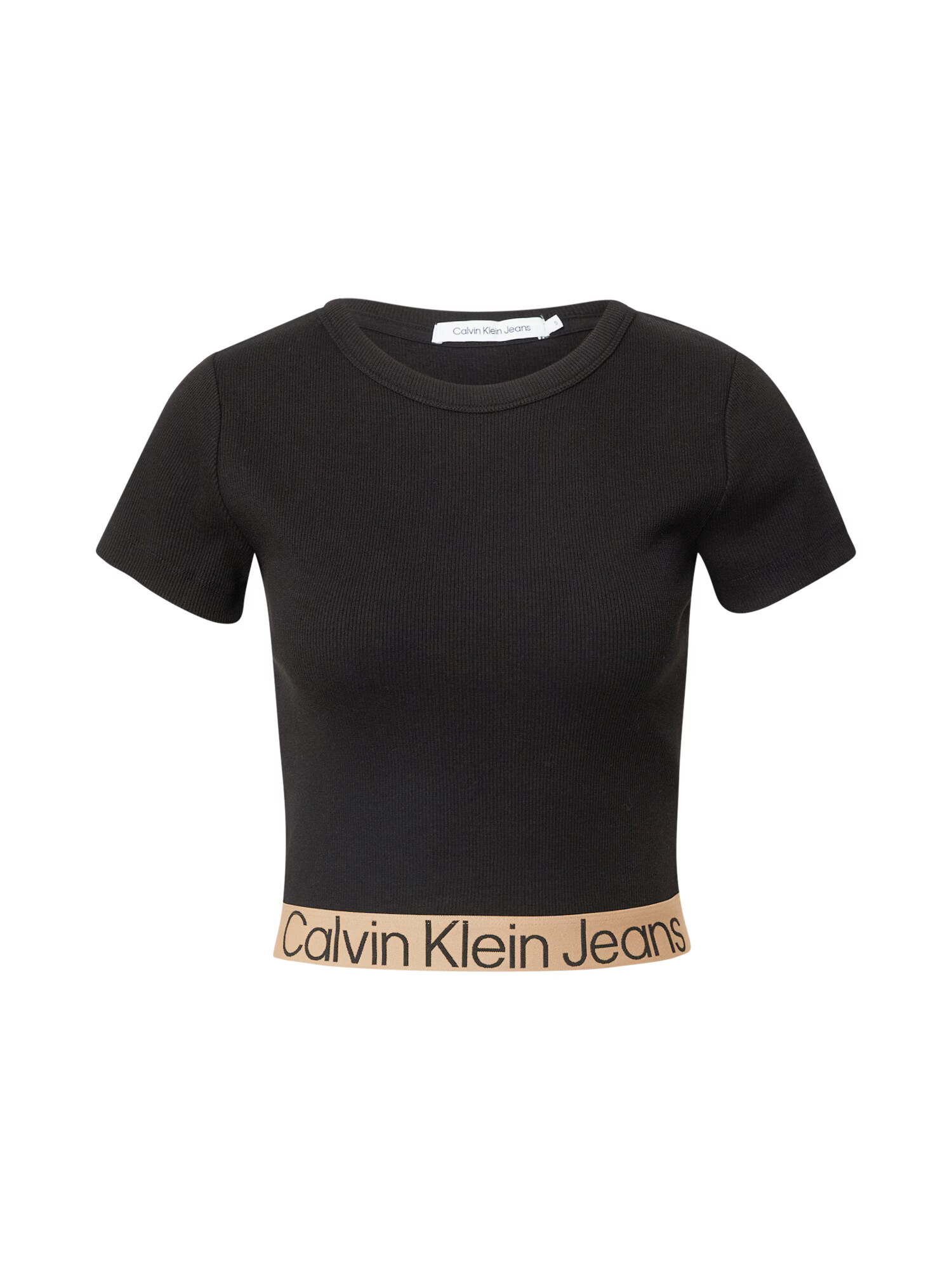 Calvin Klein Jeans Tricou bej deschis / negru - Pled.ro