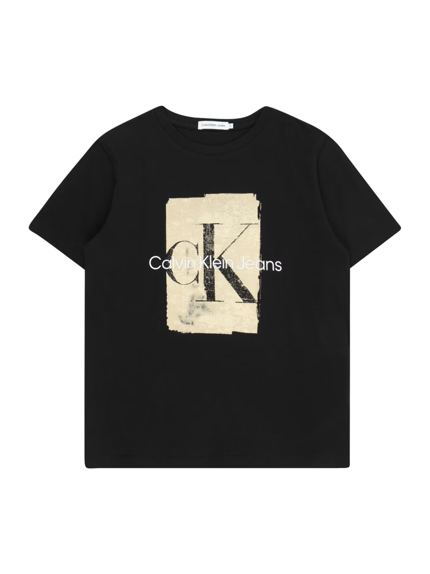 Calvin Klein Jeans Tricou bej / negru / alb - Pled.ro