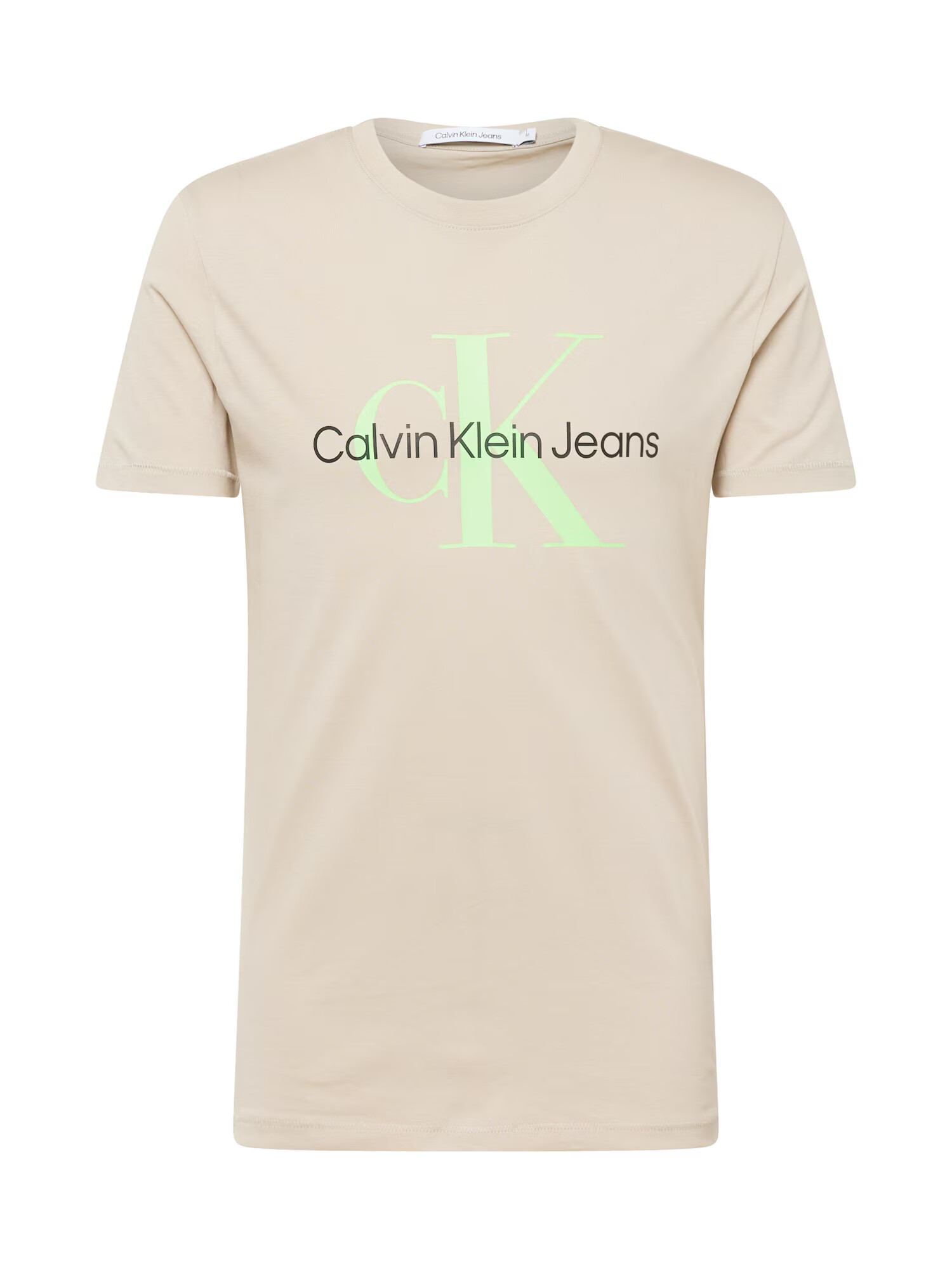 Calvin Klein Jeans Tricou bej / verde kiwi / negru - Pled.ro