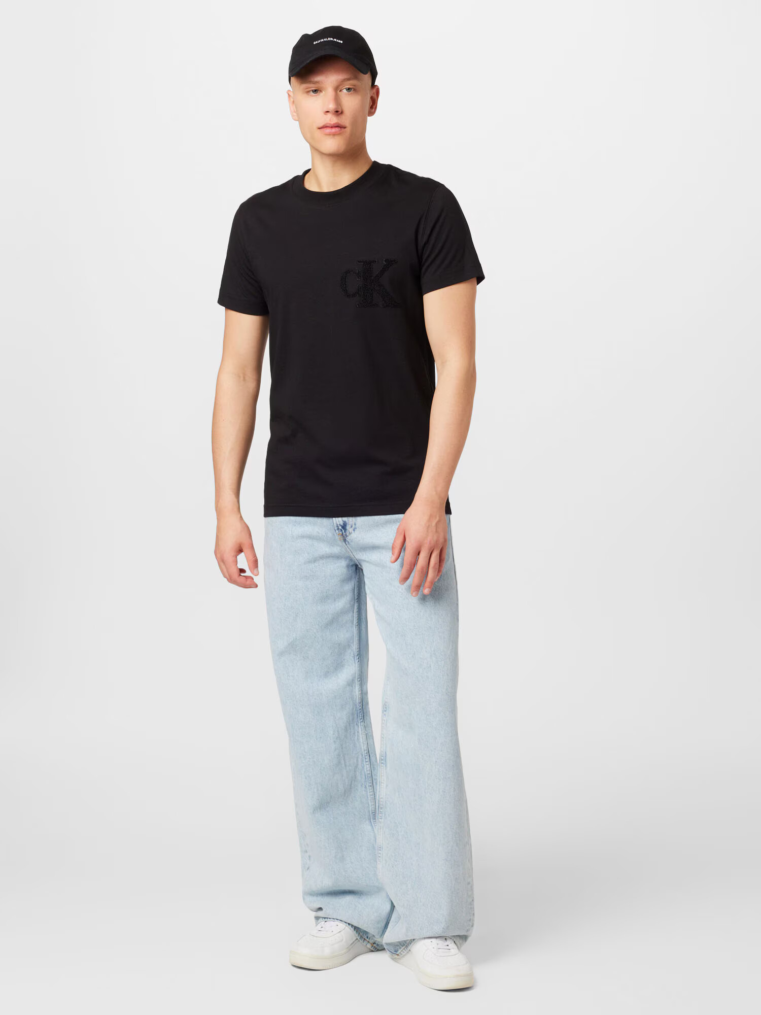 Calvin Klein Jeans Tricou 'Chenille' negru - Pled.ro