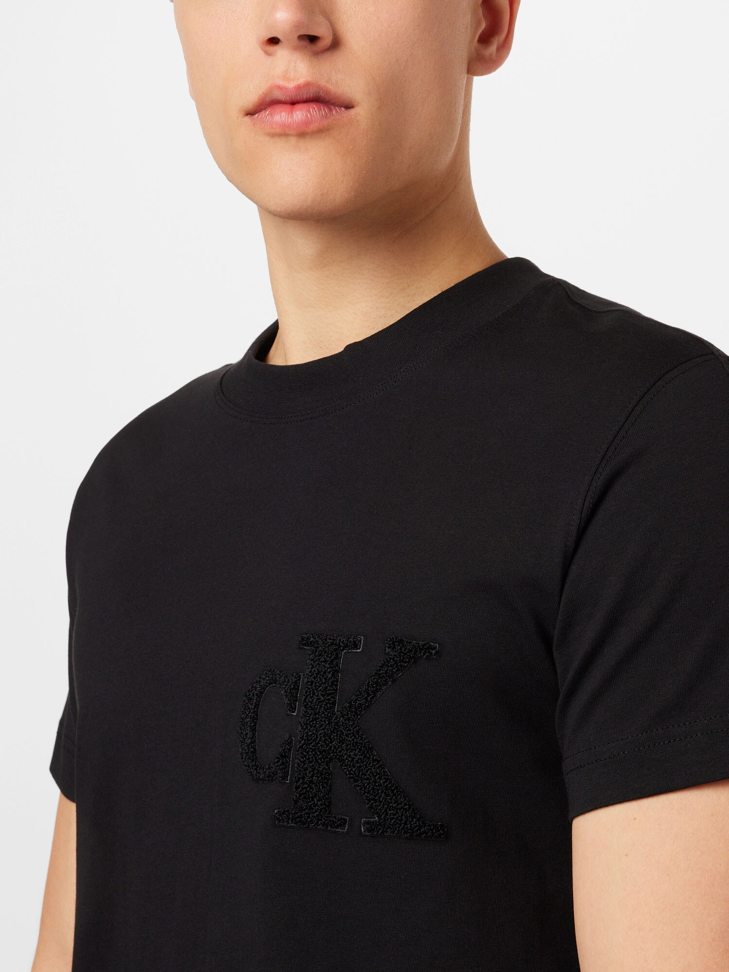 Calvin Klein Jeans Tricou 'Chenille' negru - Pled.ro