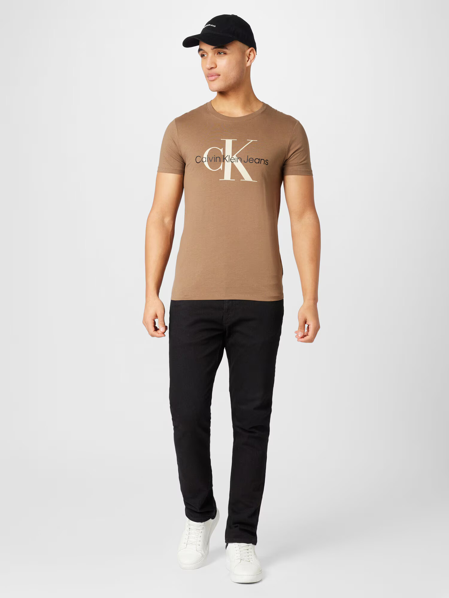 Calvin Klein Jeans Tricou crem / șamoa / negru - Pled.ro