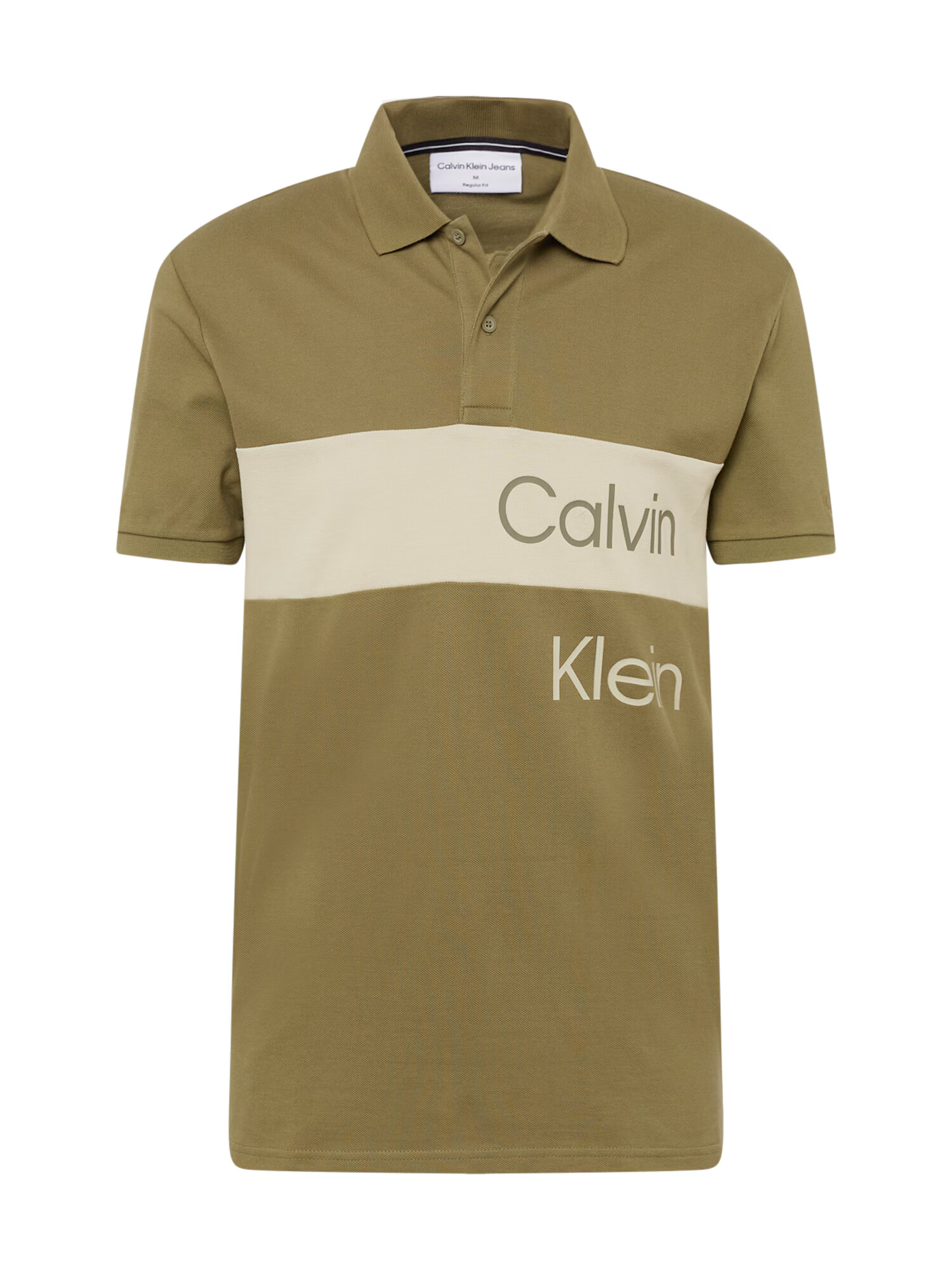 Calvin Klein Jeans Tricou ecru / oliv - Pled.ro