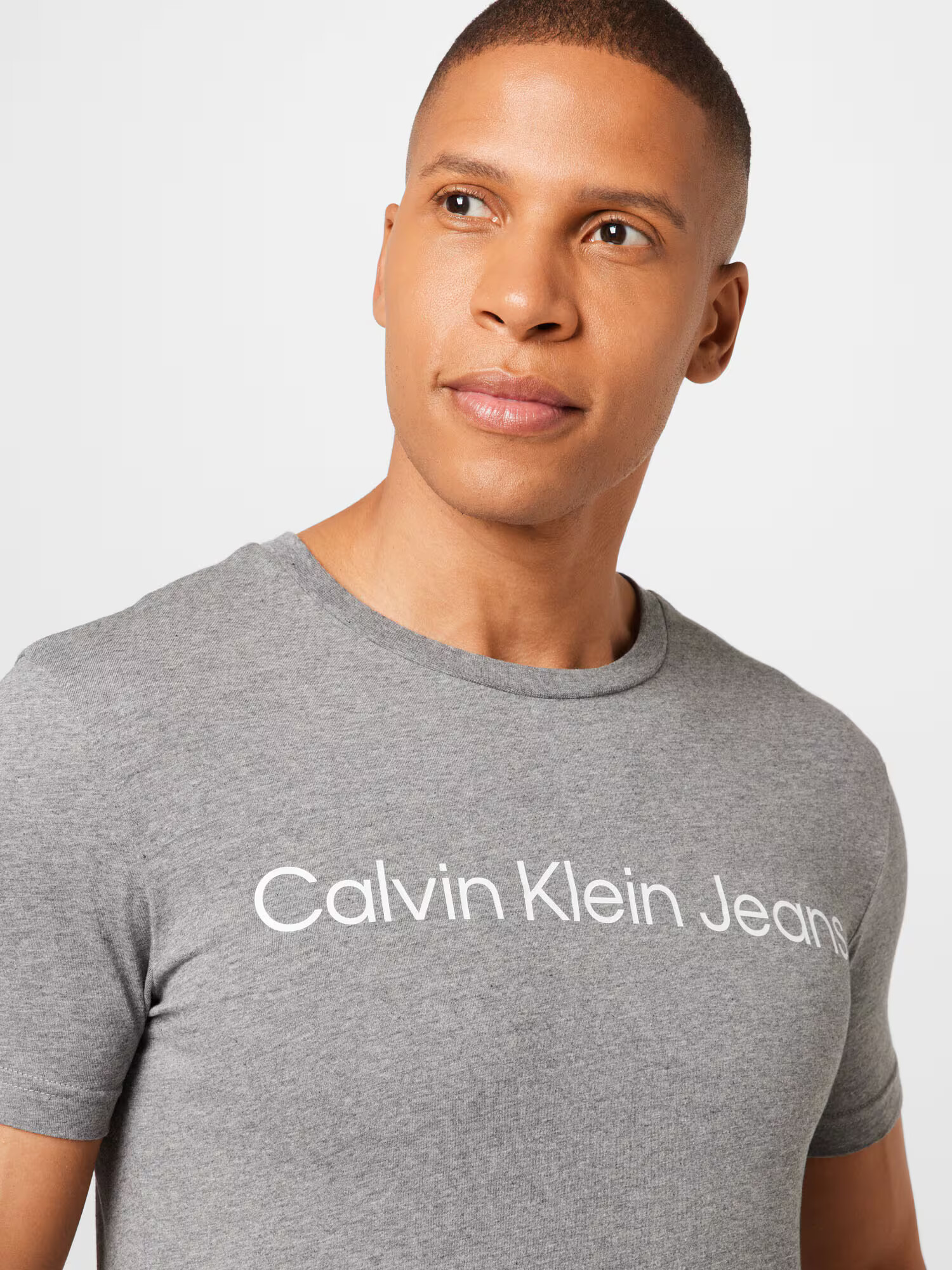 Calvin Klein Jeans Tricou gri amestecat / alb - Pled.ro