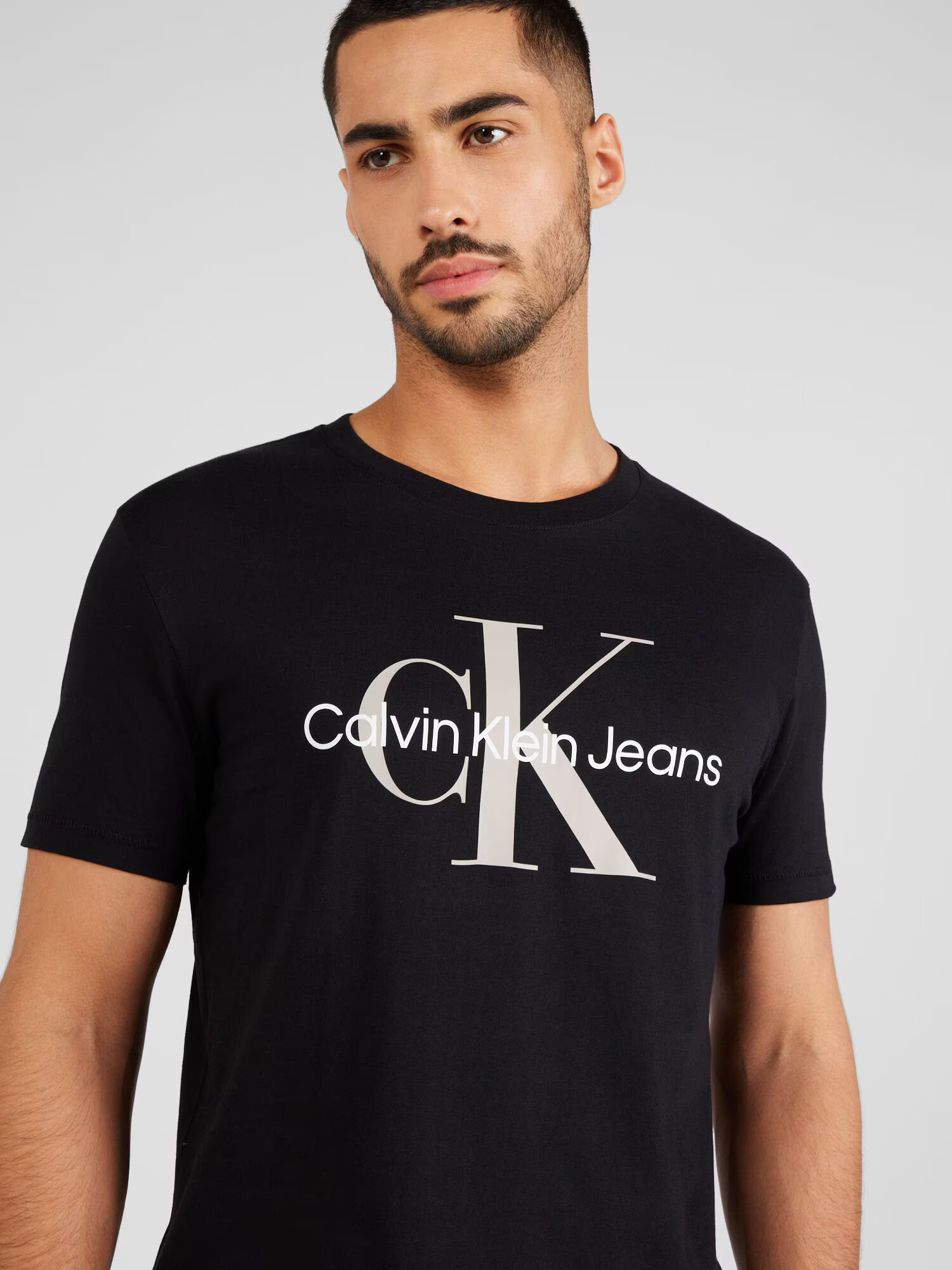 Calvin Klein Jeans Tricou gri deschis / negru / alb - Pled.ro