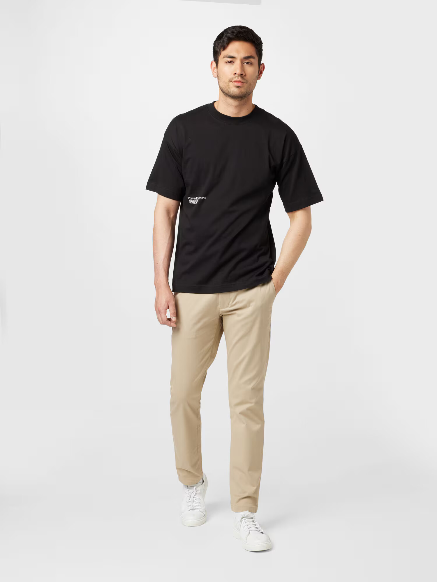 Calvin Klein Jeans Tricou pământiu / gri închis / negru / alb - Pled.ro