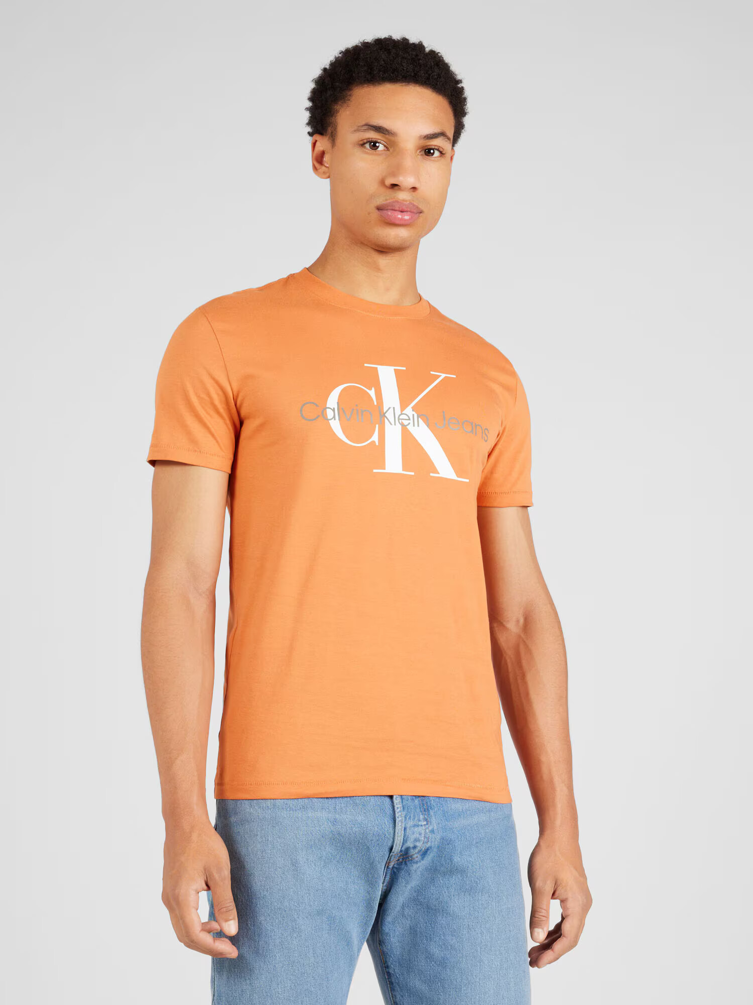 Calvin Klein Jeans Tricou gri / portocaliu / alb - Pled.ro