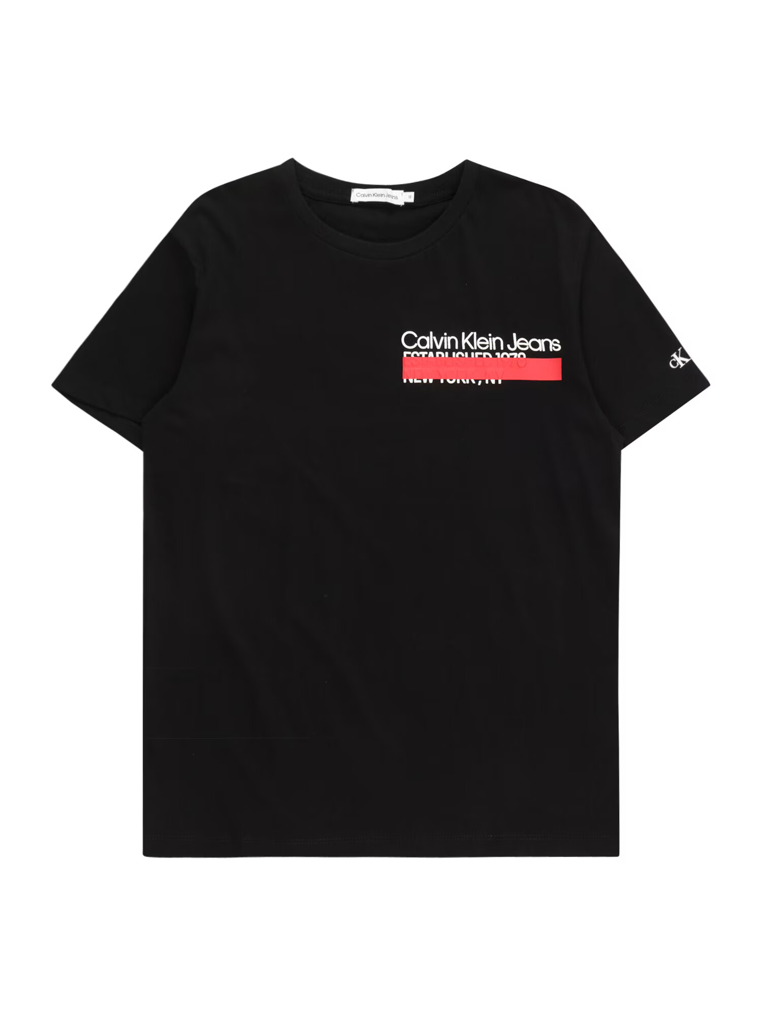 Calvin Klein Jeans Tricou 'Hero' roșu / negru / alb - Pled.ro