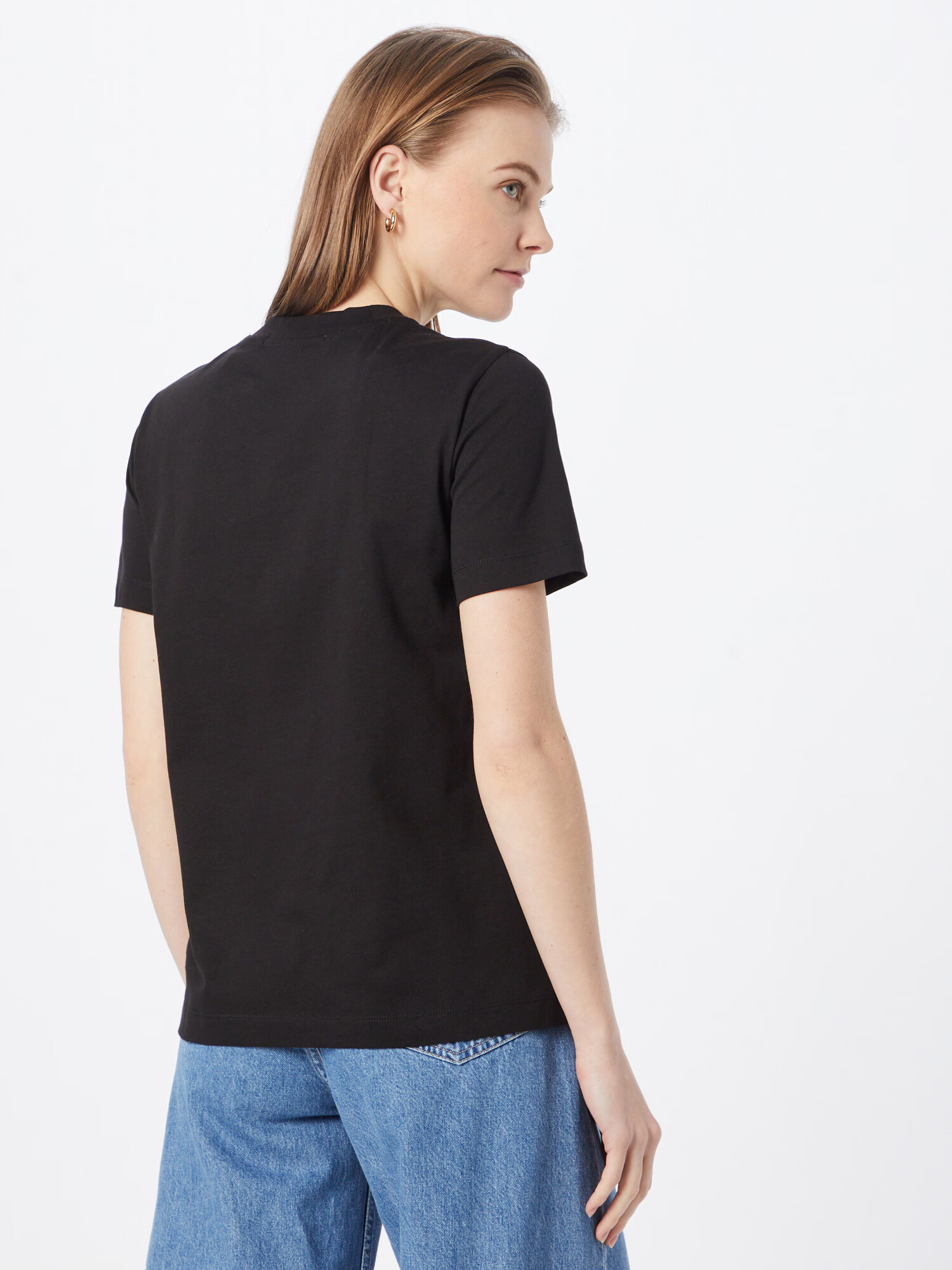 Calvin Klein Jeans Tricou 'Institutional' negru / alb - Pled.ro