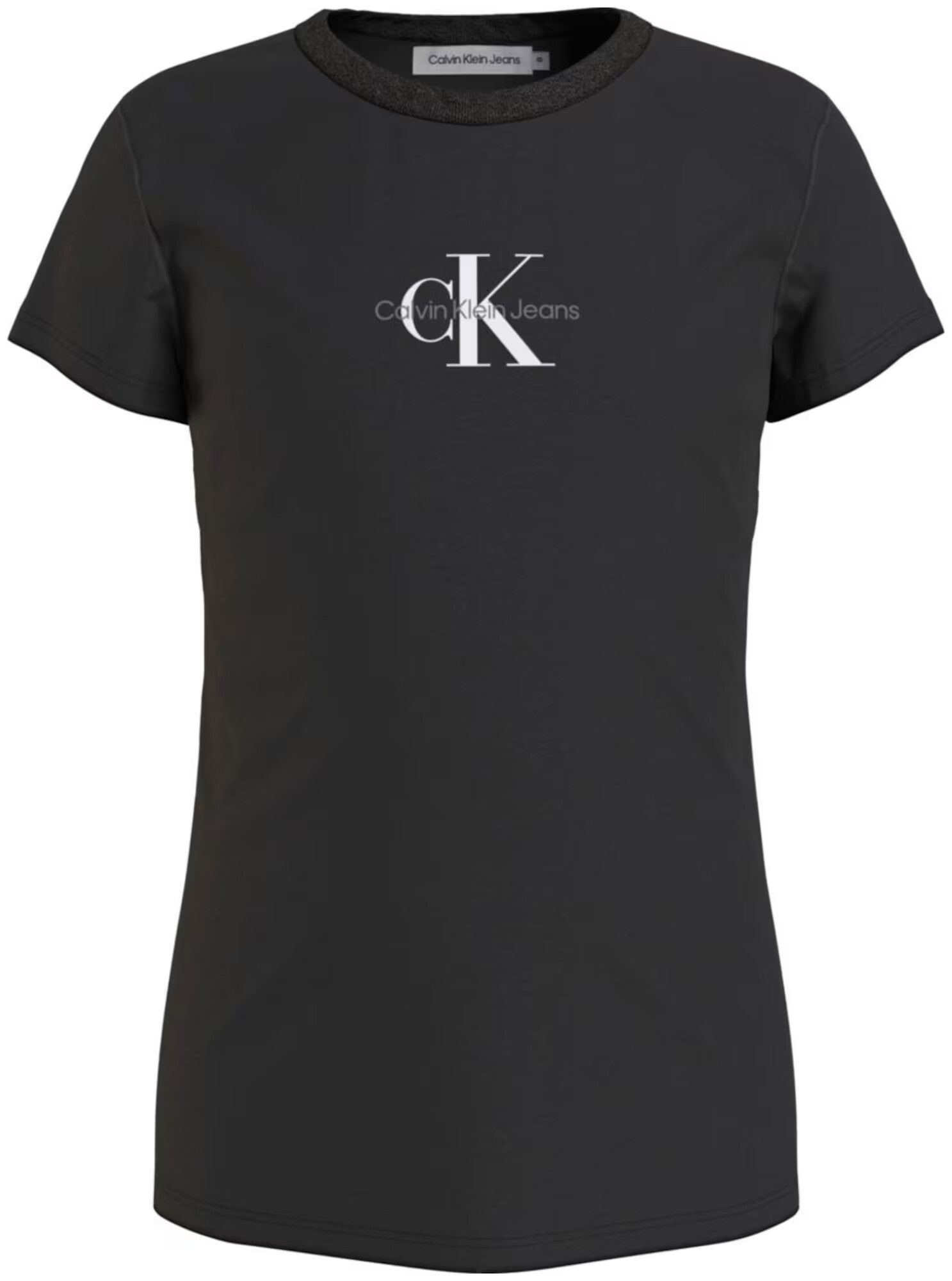 Calvin Klein Jeans Tricou negru / alb - Pled.ro