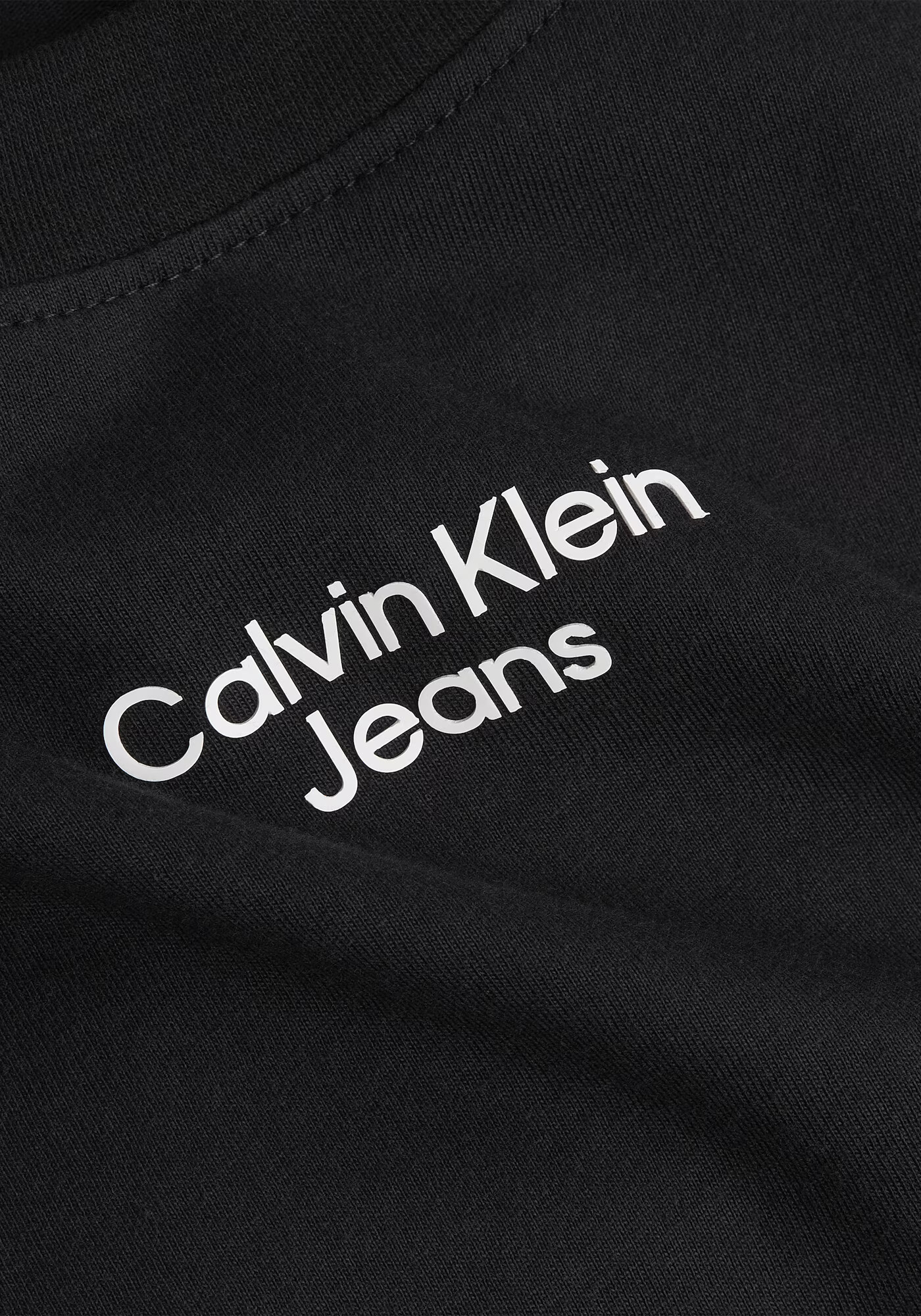 Calvin Klein Jeans Tricou negru / alb - Pled.ro