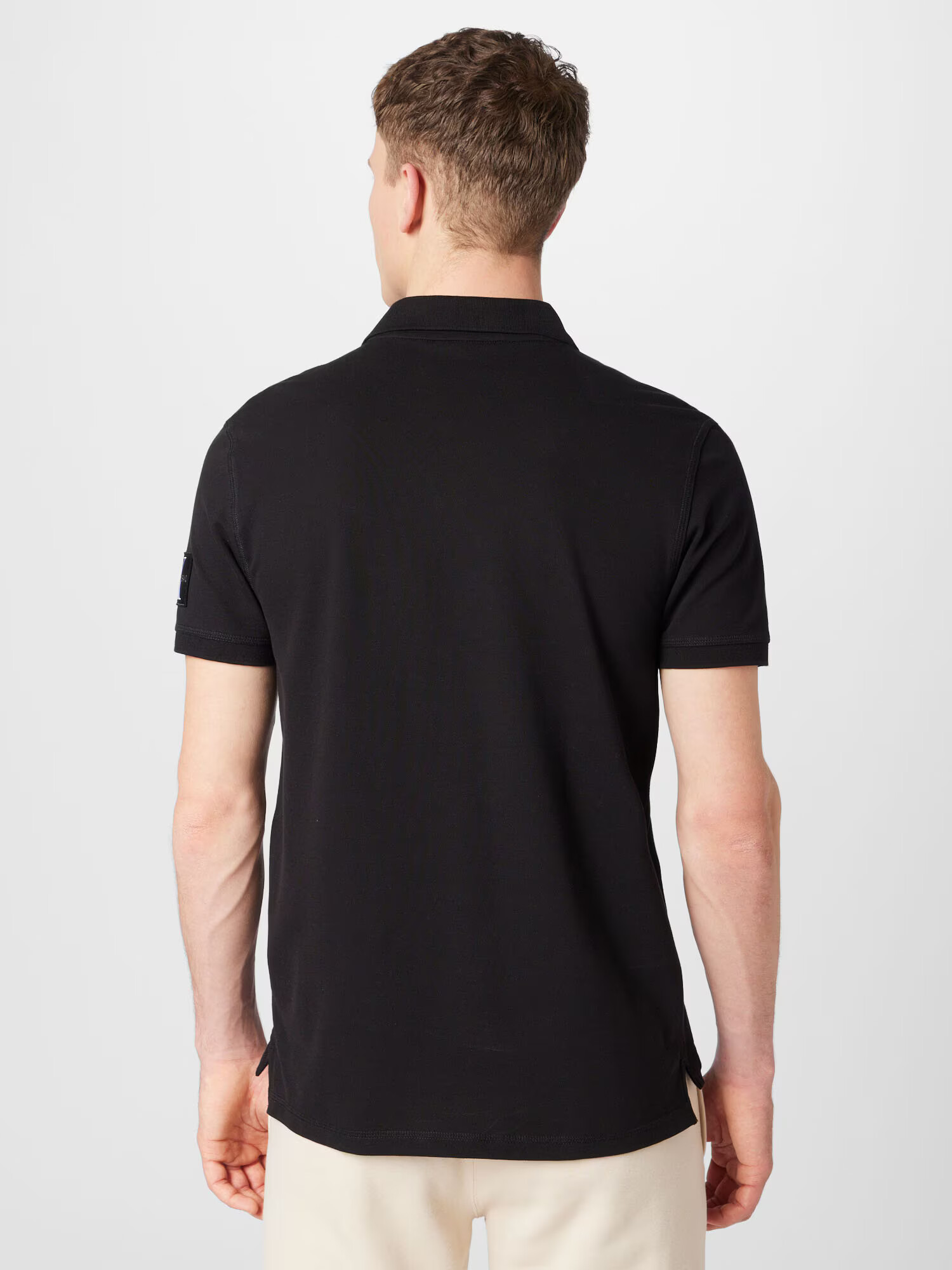 Calvin Klein Jeans Tricou negru / alb - Pled.ro