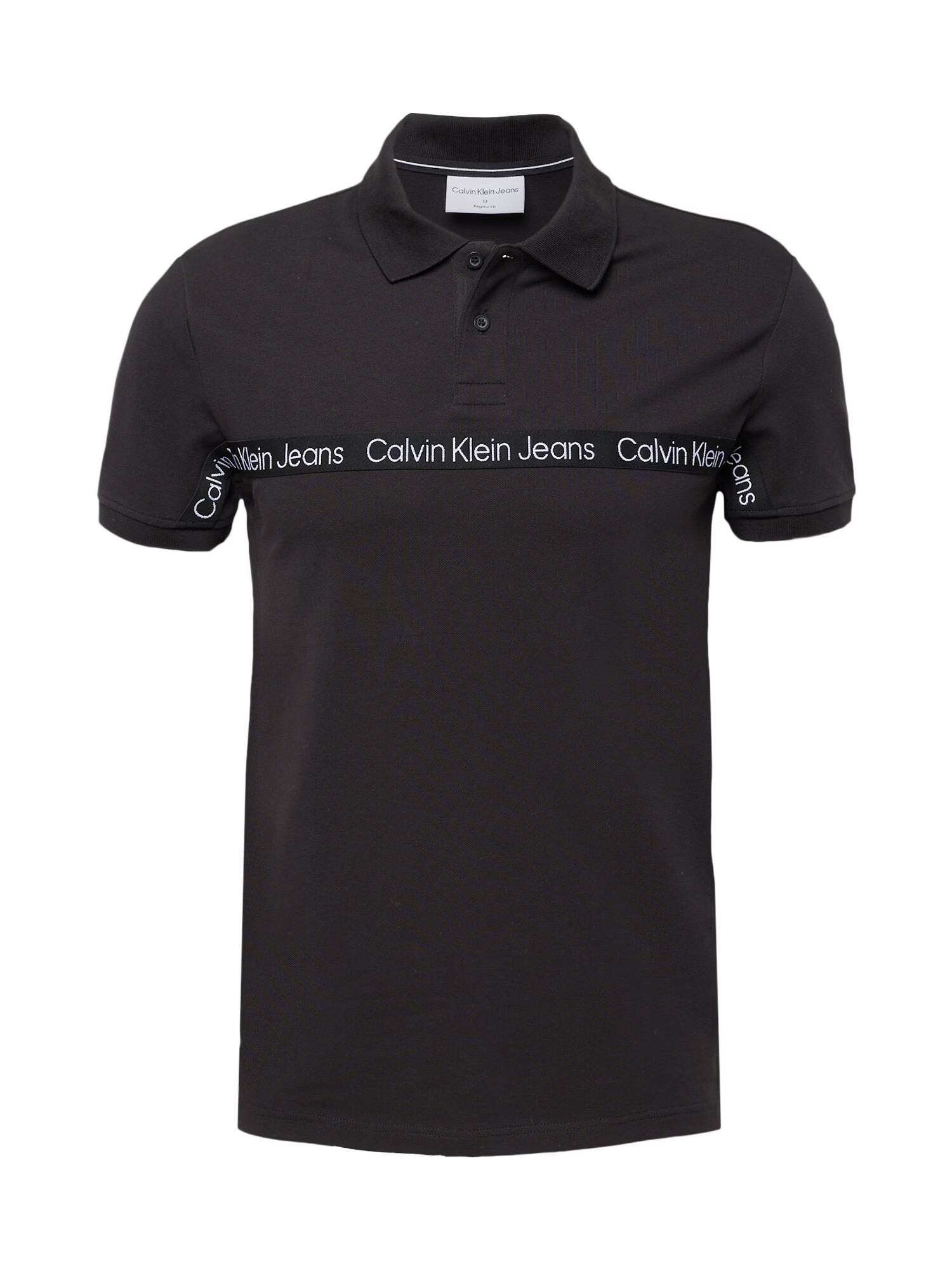 Calvin Klein Jeans Tricou negru / alb - Pled.ro