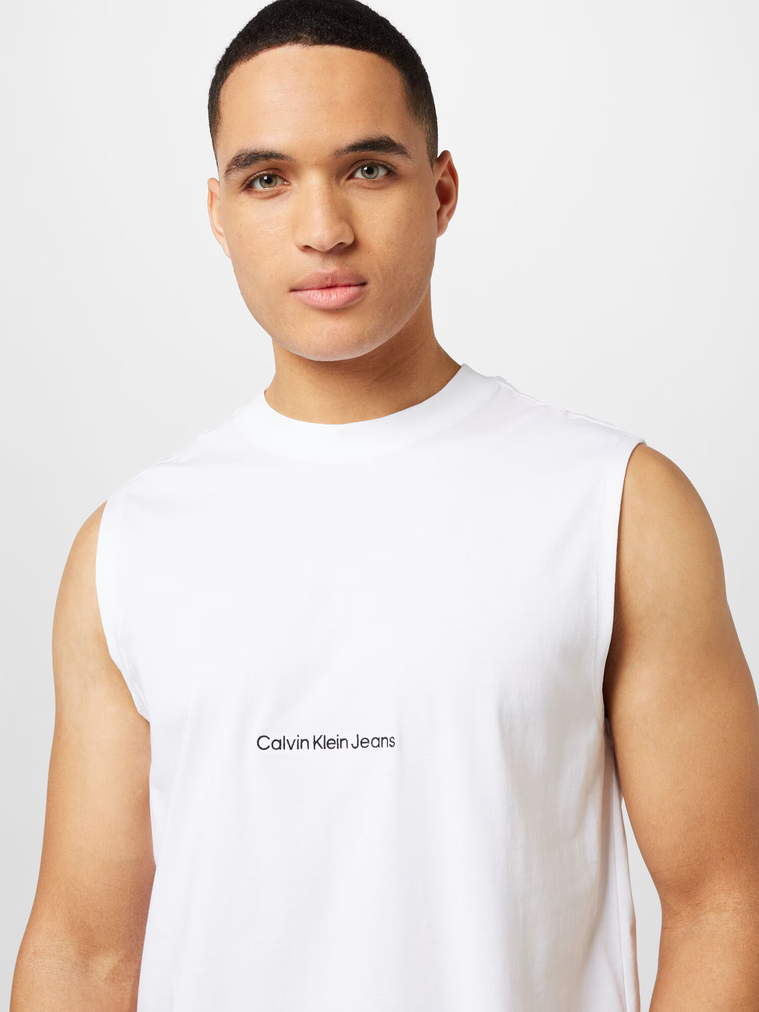 Calvin Klein Jeans Tricou negru / alb - Pled.ro