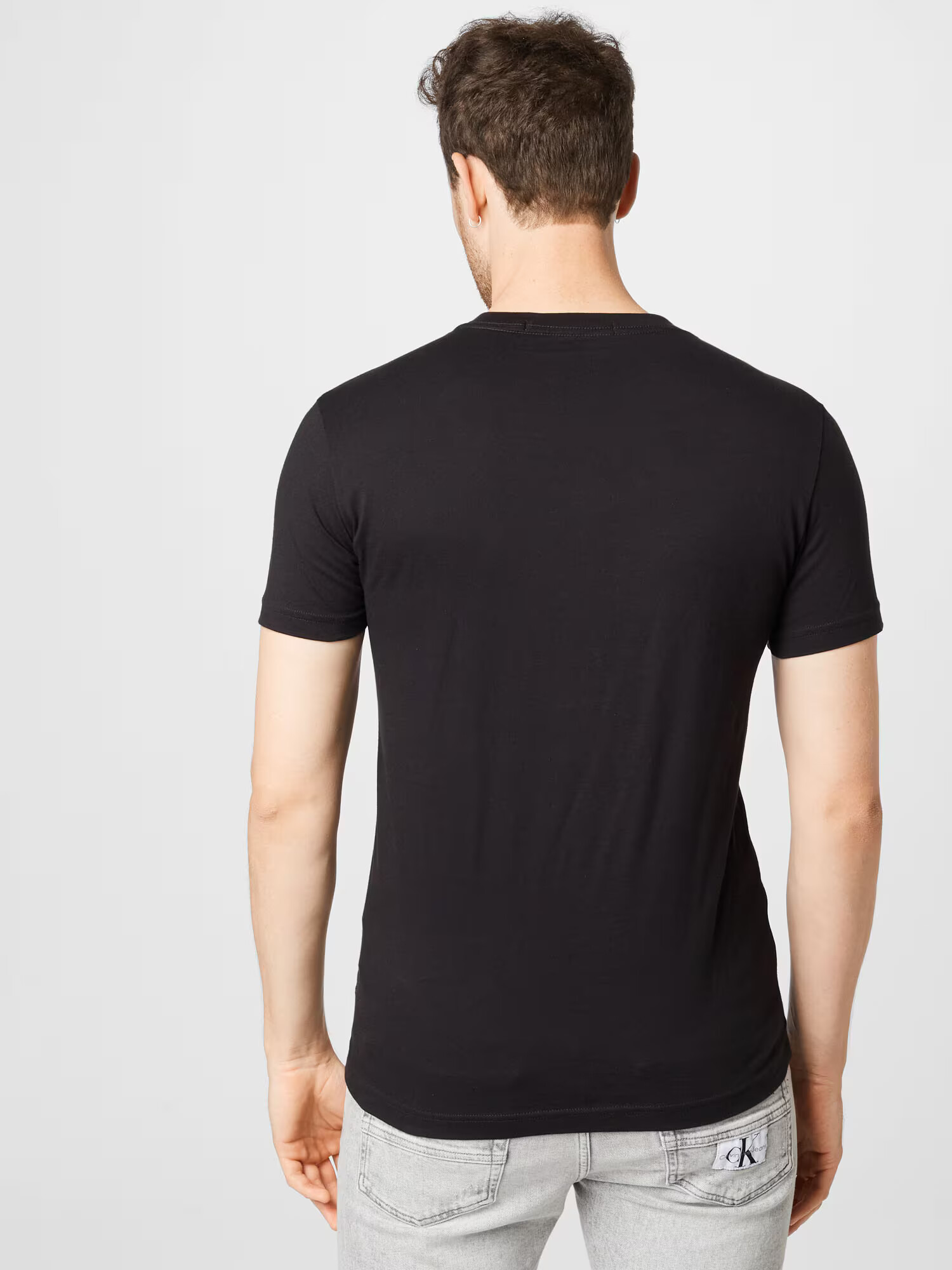 Calvin Klein Jeans Tricou negru / alb - Pled.ro