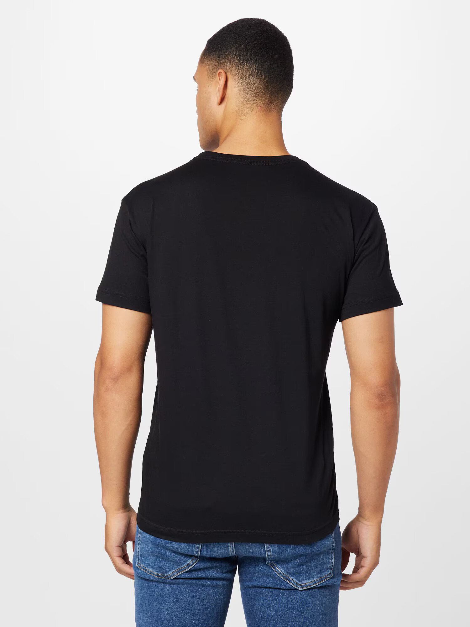 Calvin Klein Jeans Tricou negru / alb - Pled.ro