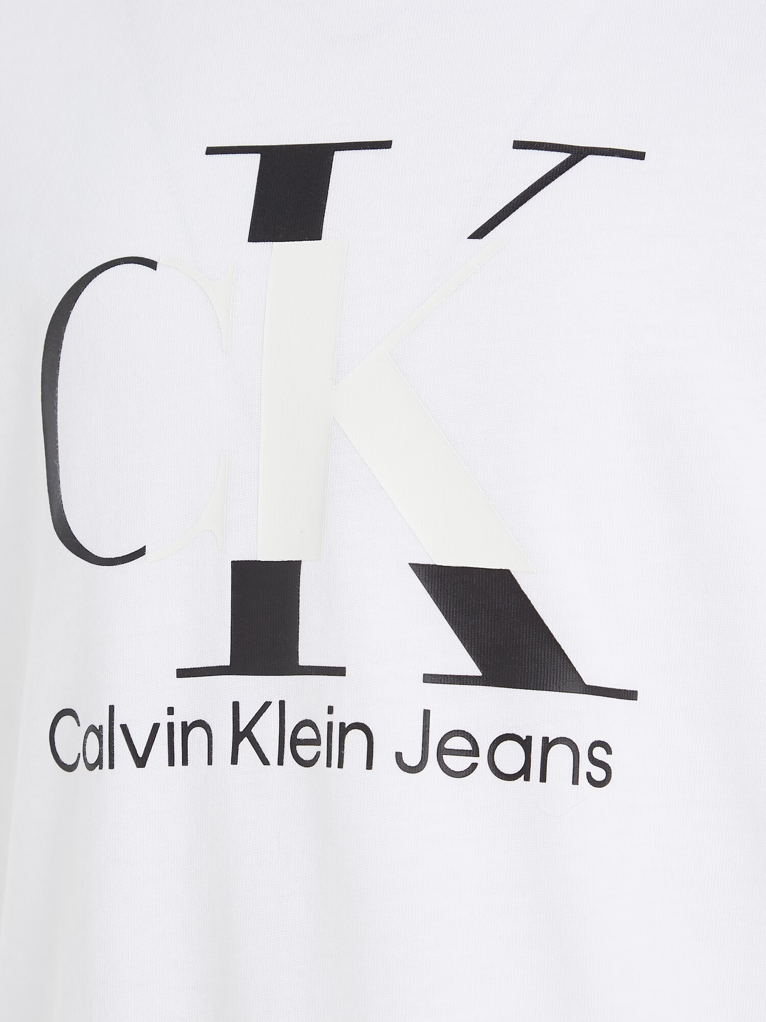 Calvin Klein Jeans Tricou negru / alb - Pled.ro