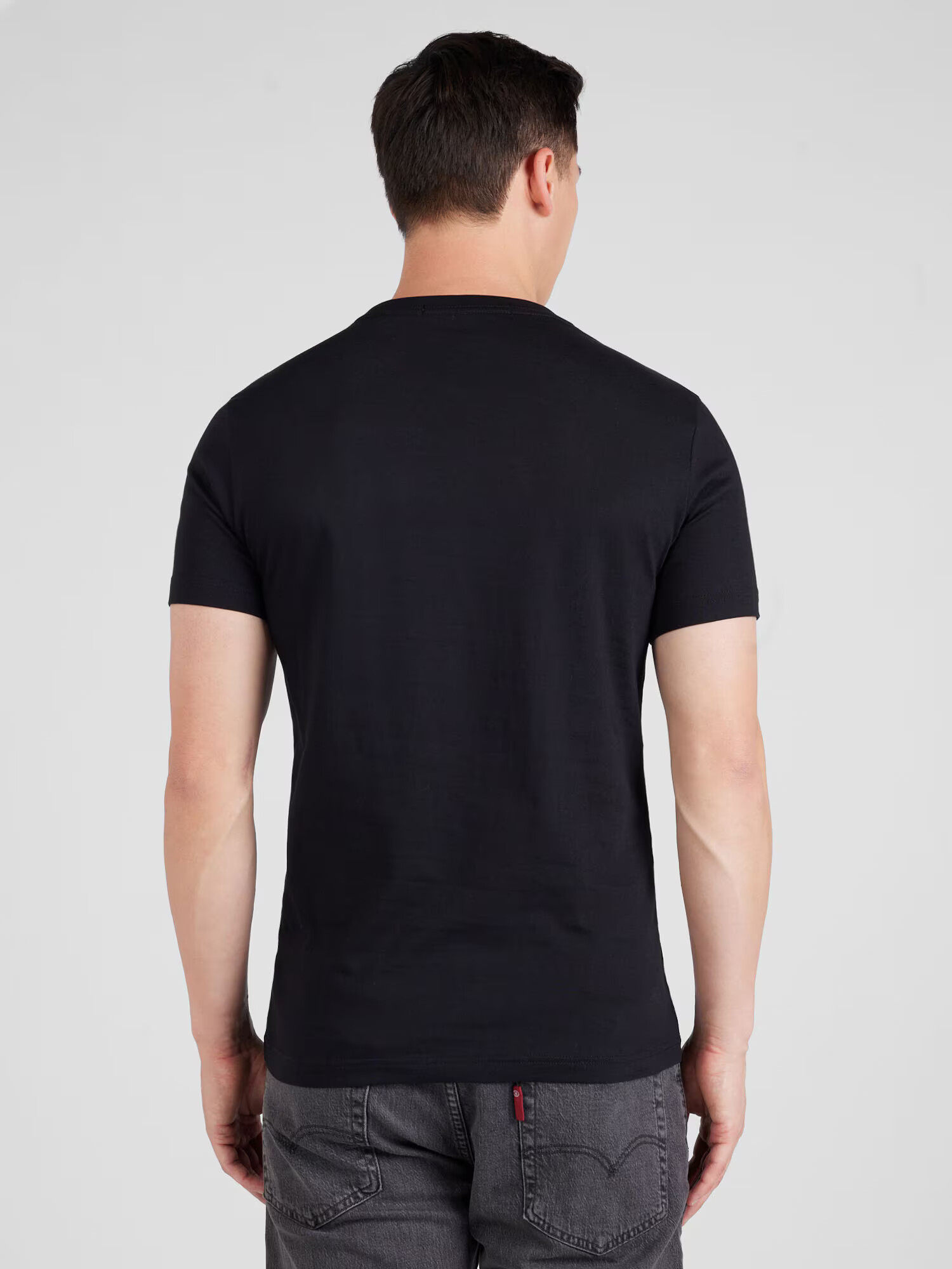 Calvin Klein Jeans Tricou negru / alb - Pled.ro