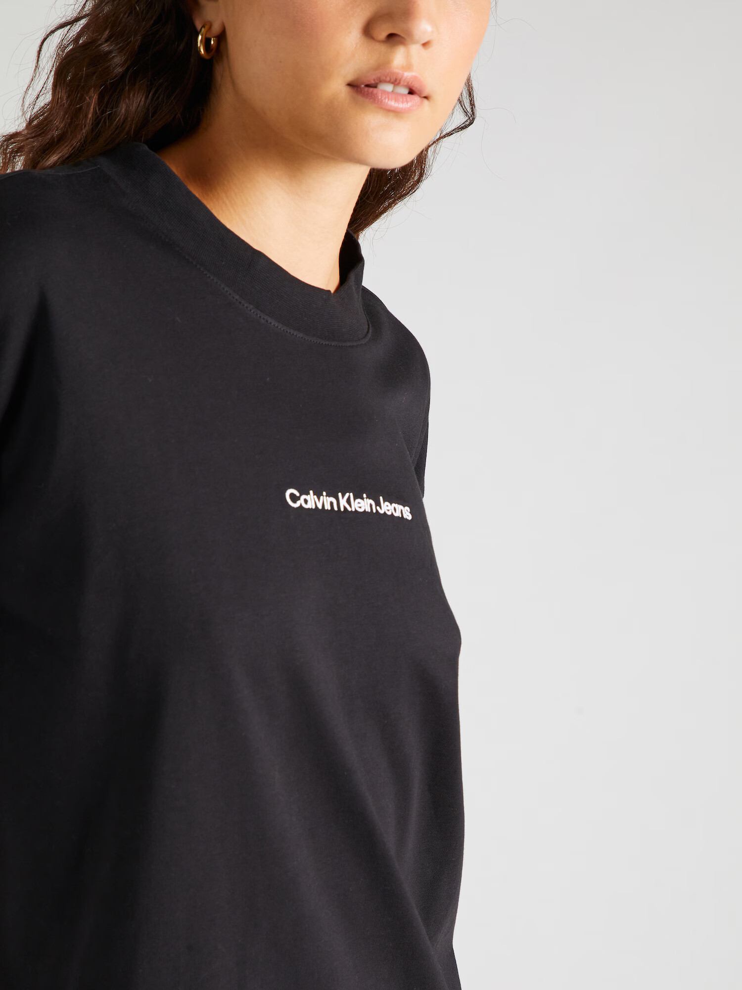 Calvin Klein Jeans Tricou negru / alb - Pled.ro