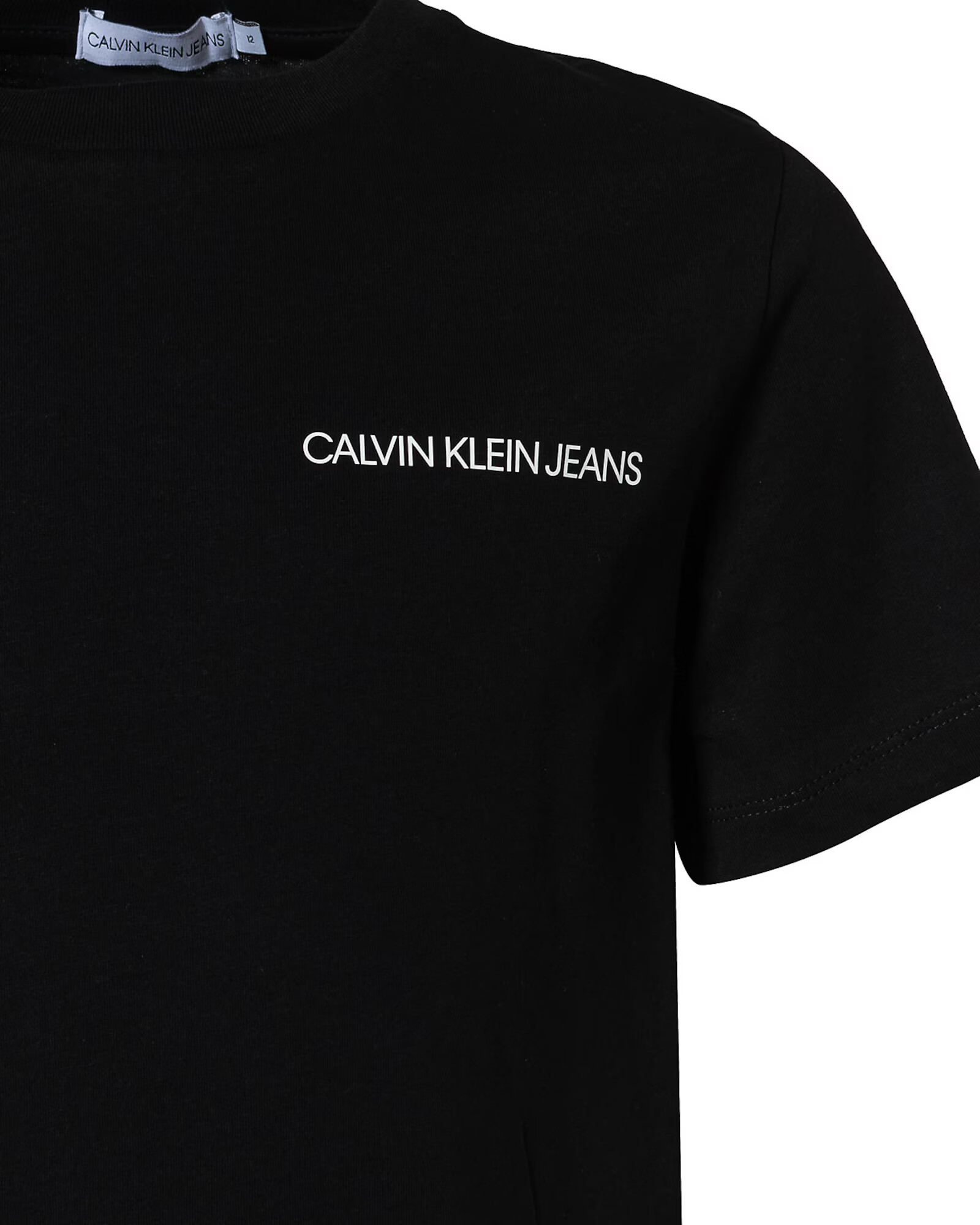 Calvin Klein Jeans Tricou negru / alb - Pled.ro