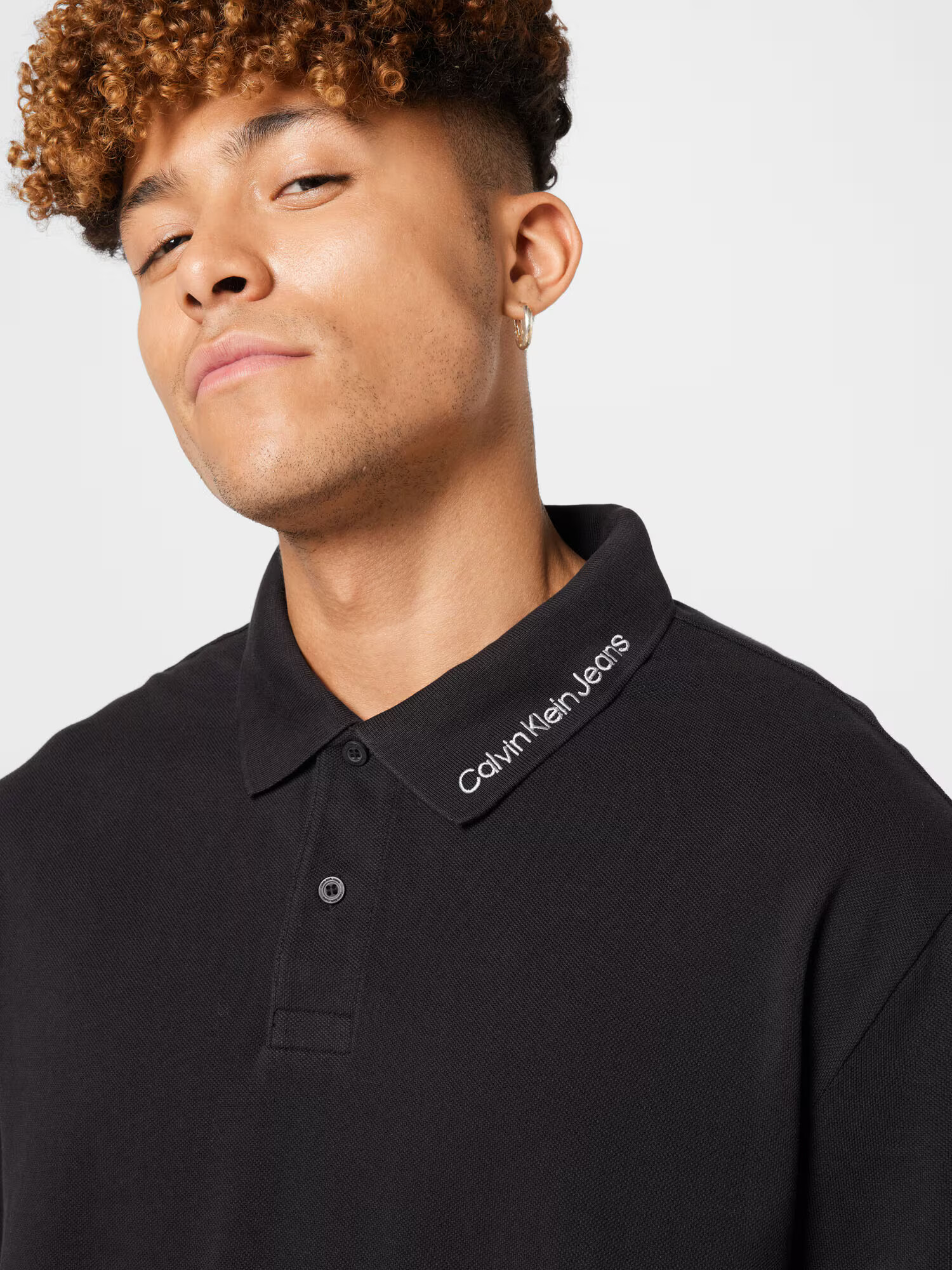 Calvin Klein Jeans Tricou negru / alb - Pled.ro