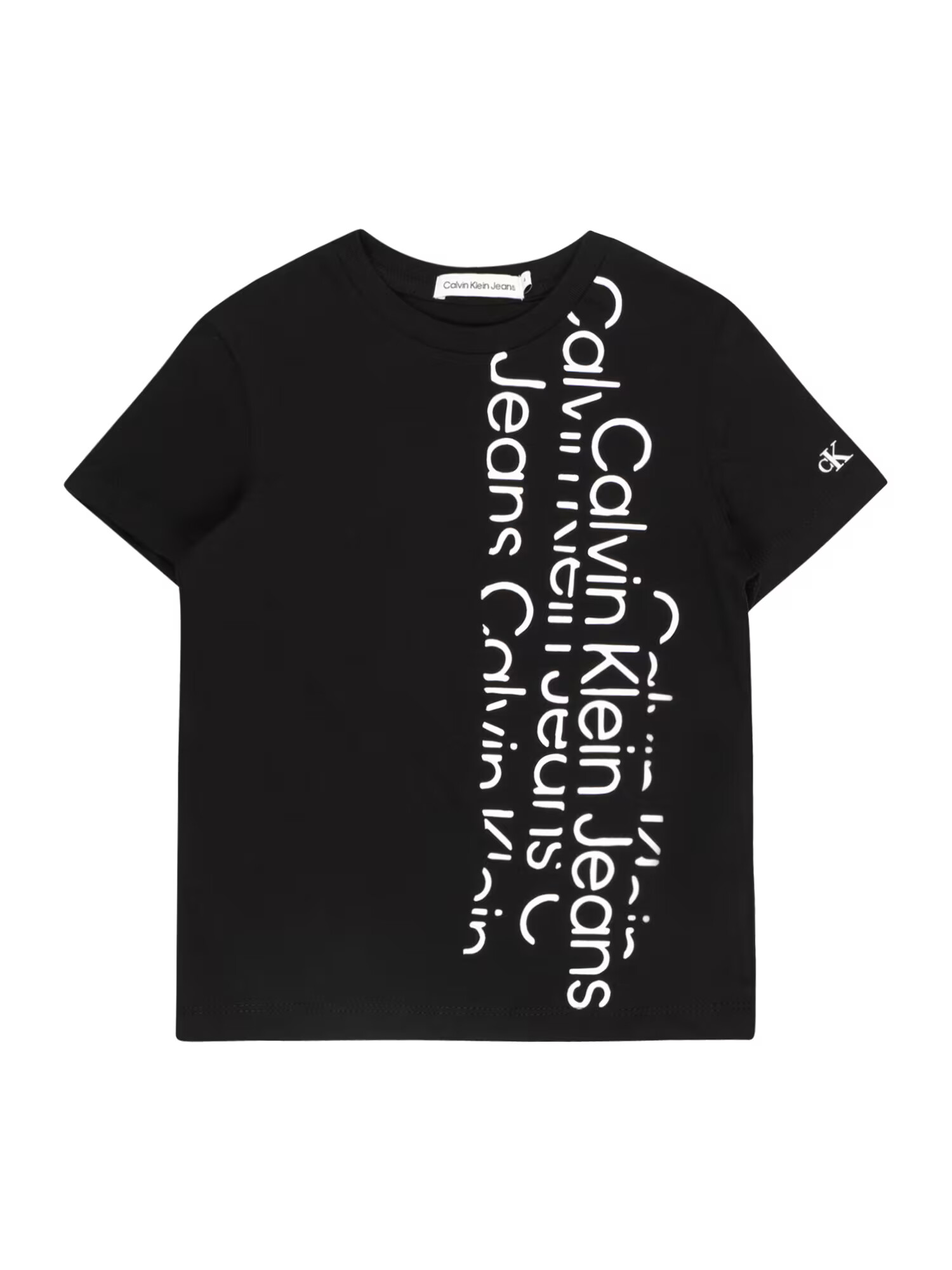 Calvin Klein Jeans Tricou negru / alb - Pled.ro