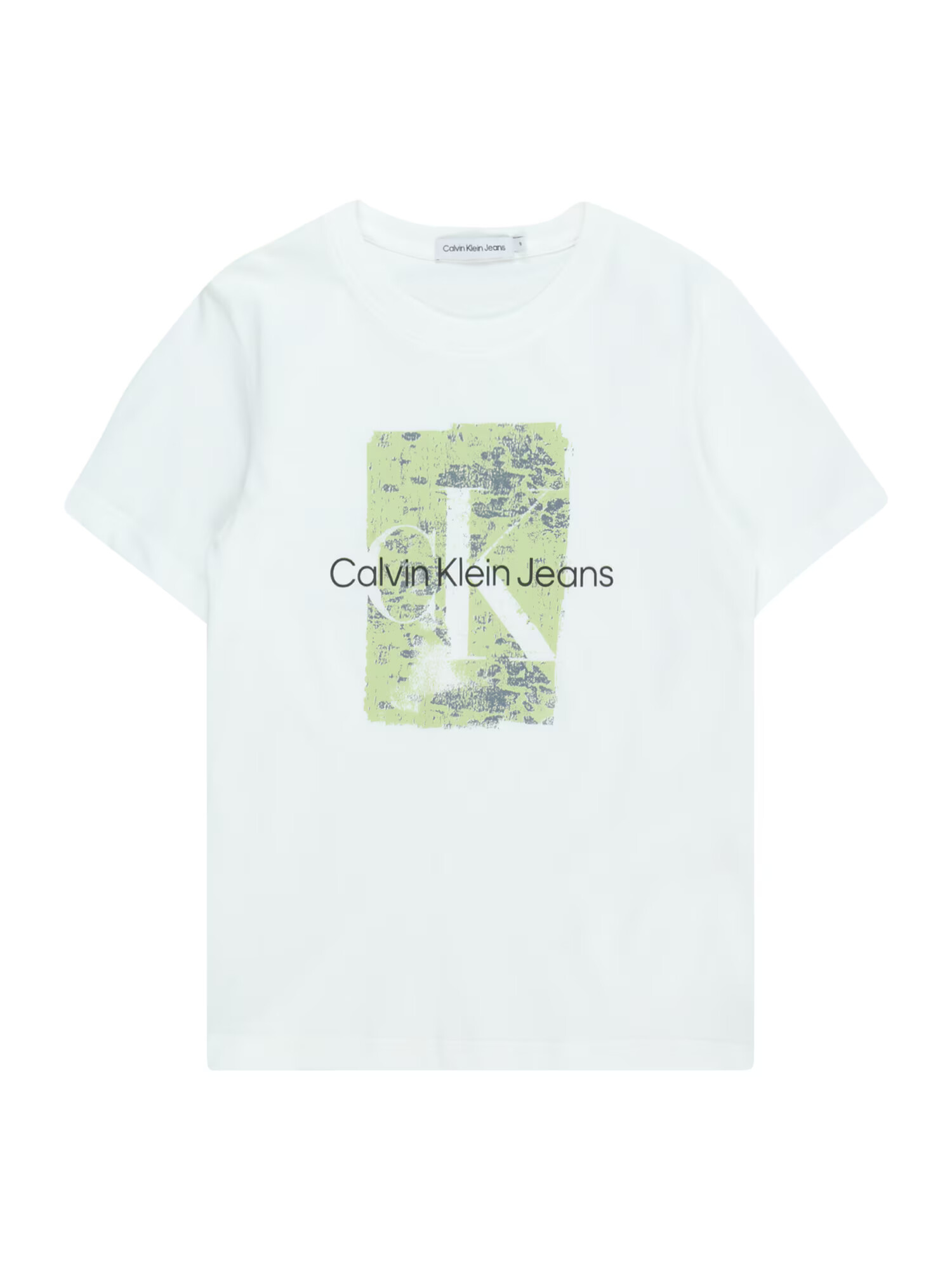 Calvin Klein Jeans Tricou 'SECOND SKIN' verde deschis / negru / alb - Pled.ro