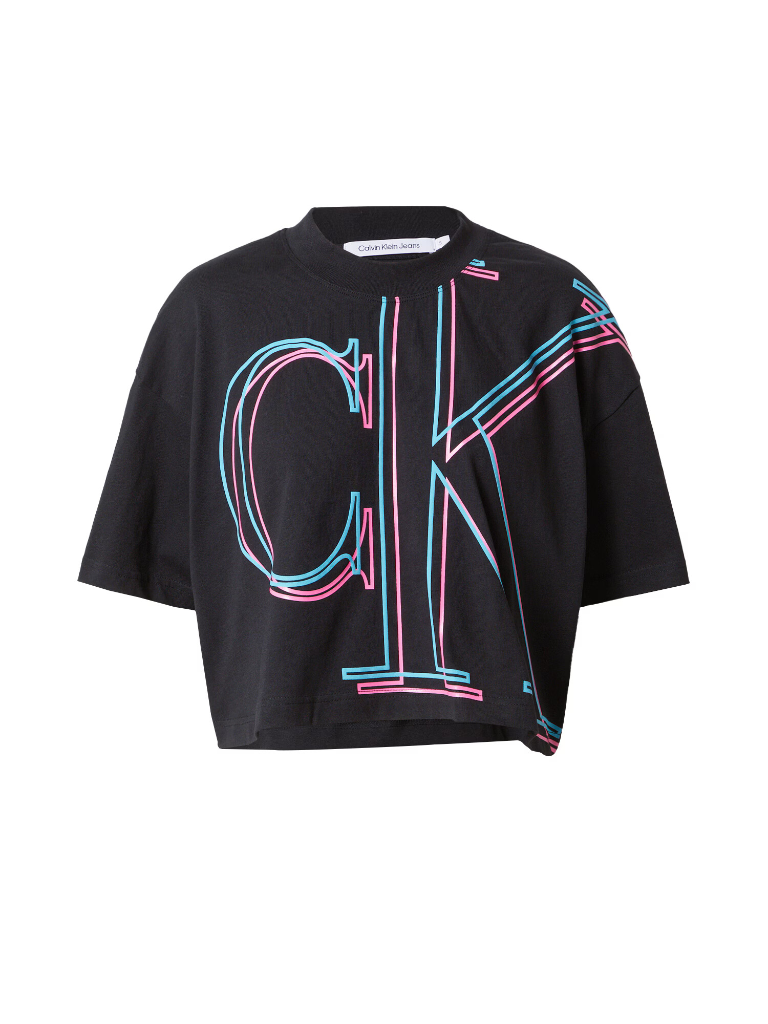 Calvin Klein Jeans Tricou turcoaz / roz / negru - Pled.ro