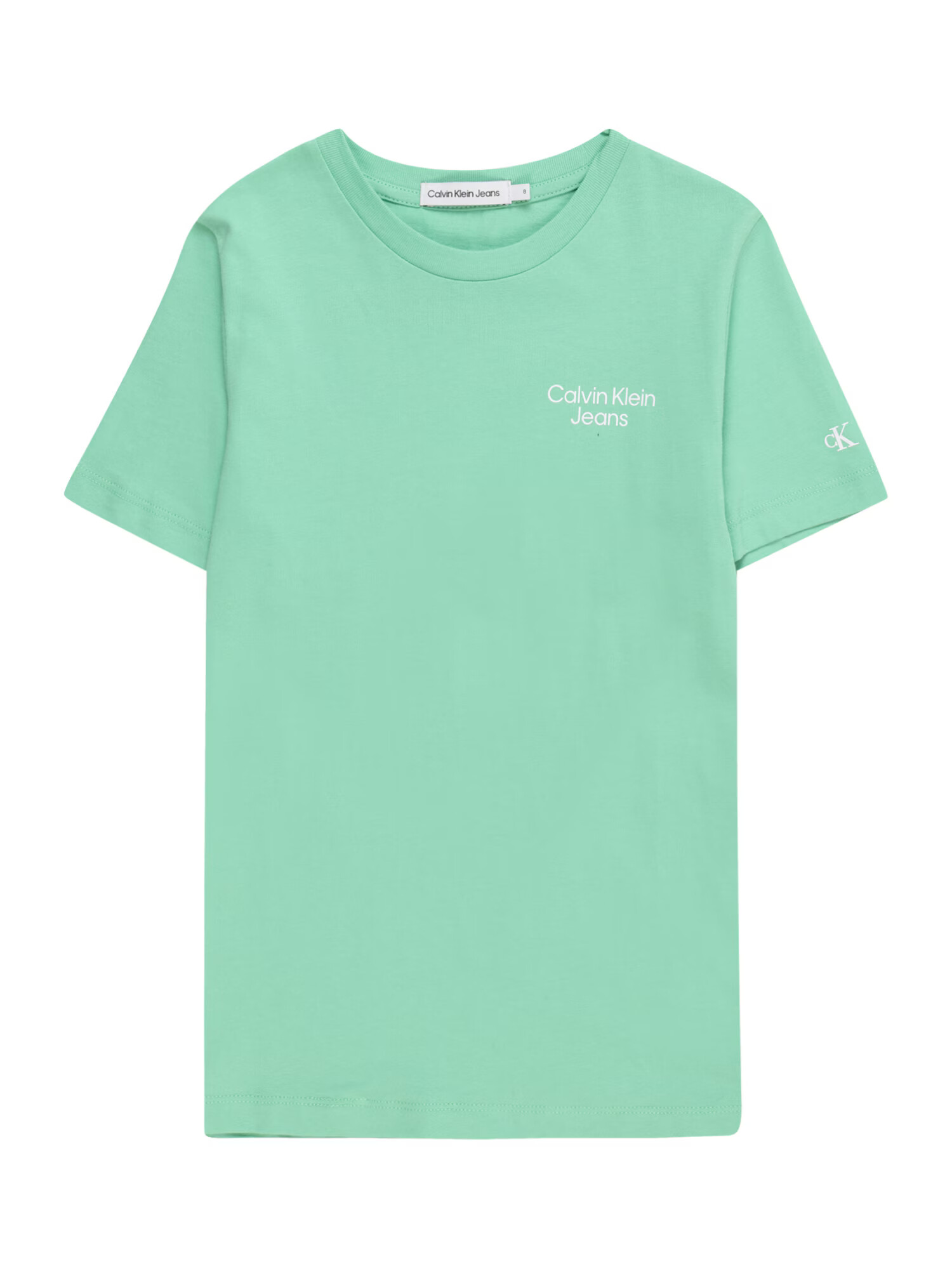 Calvin Klein Jeans Tricou verde mentă / alb - Pled.ro