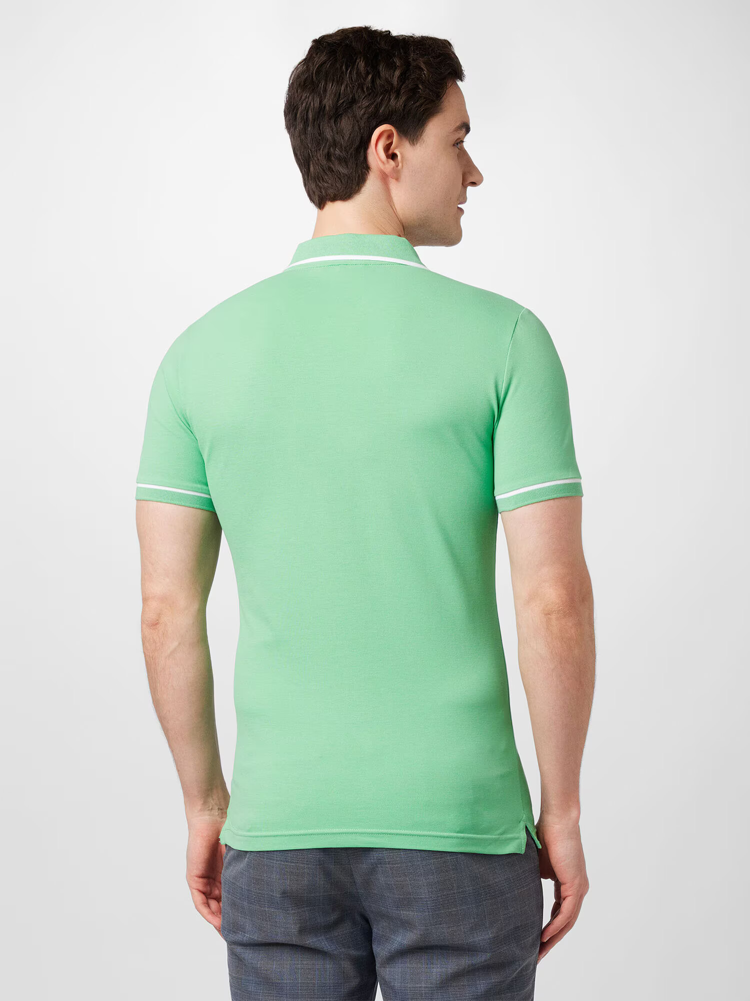 Calvin Klein Jeans Tricou verde mentă / alb - Pled.ro