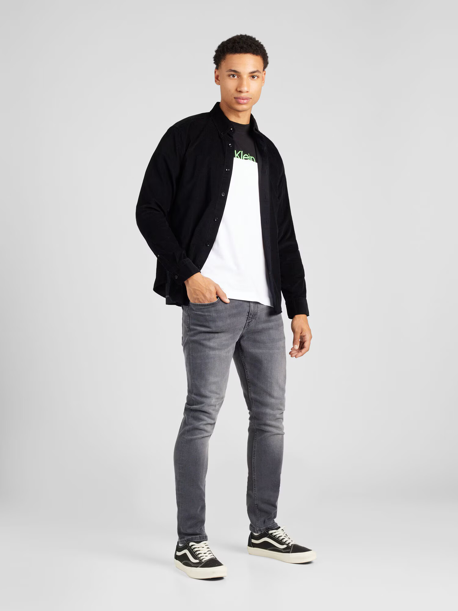 Calvin Klein Jeans Tricou verde / negru / alb - Pled.ro