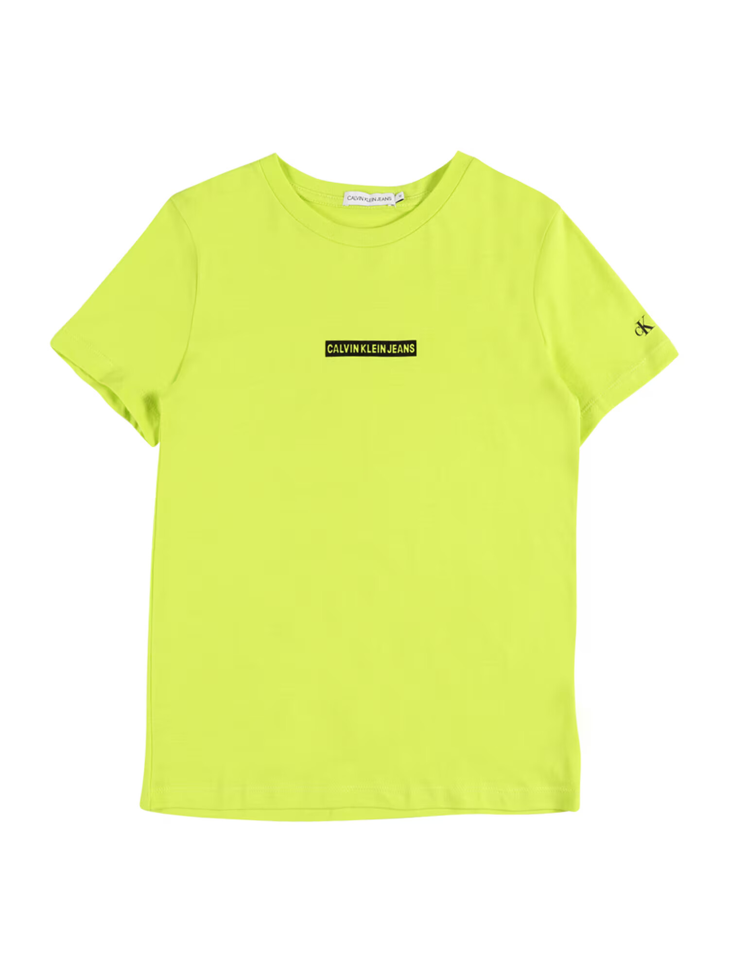 Calvin Klein Jeans Tricou verde neon / negru - Pled.ro