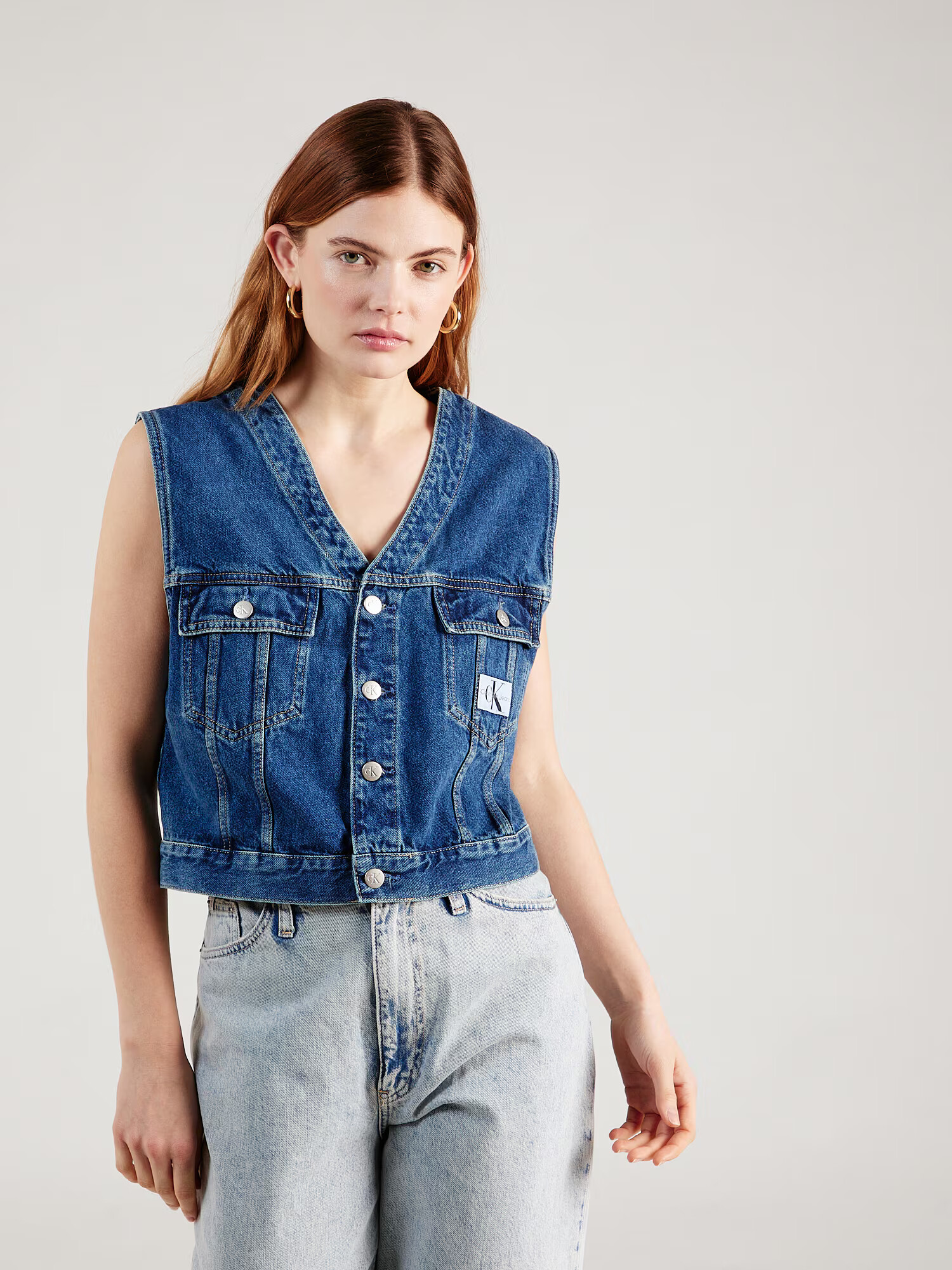 Calvin Klein Jeans Vestă albastru denim - Pled.ro