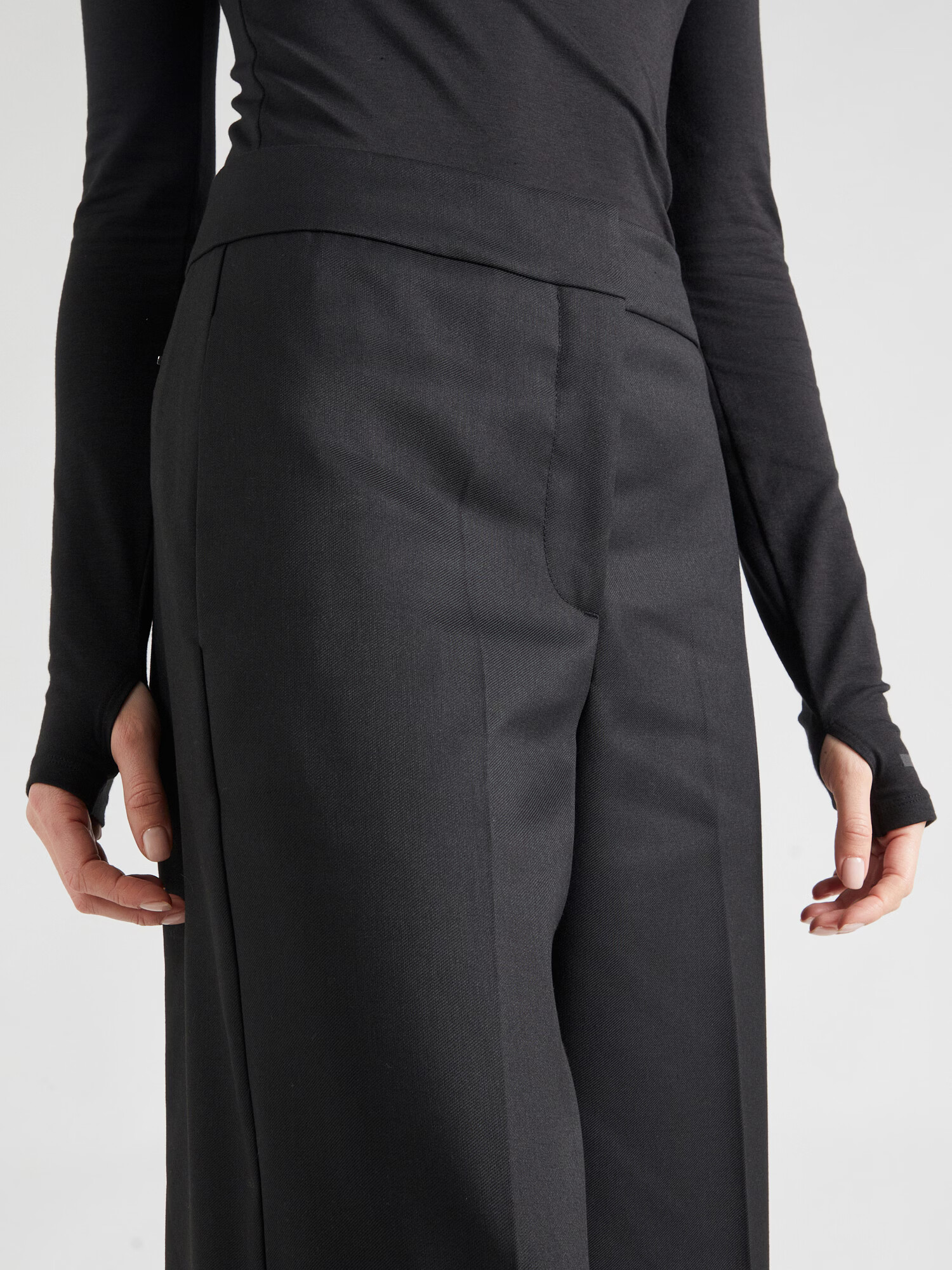 Calvin Klein Pantaloni cu dungă negru - Pled.ro