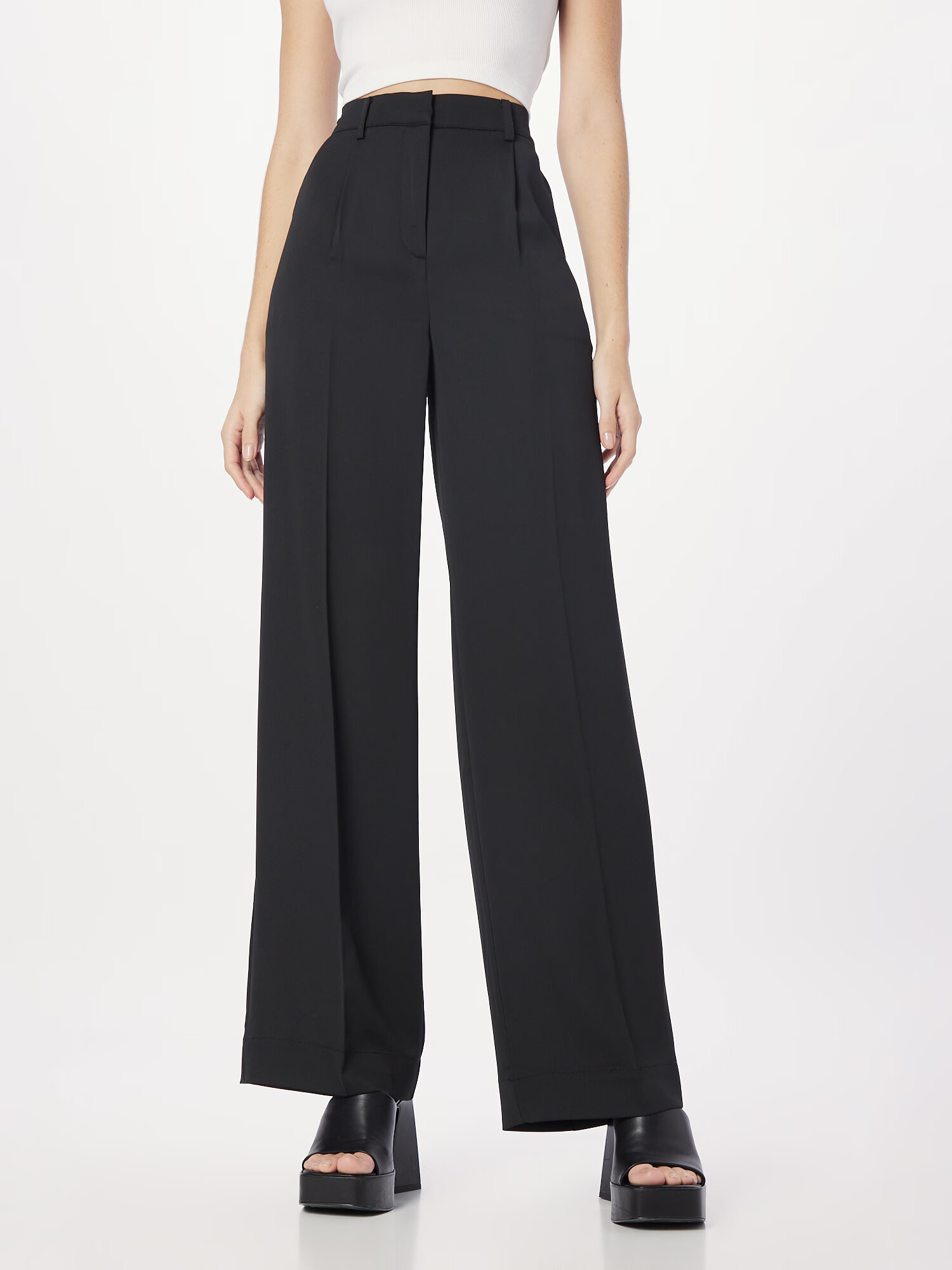 Calvin Klein Pantaloni cu dungă negru - Pled.ro