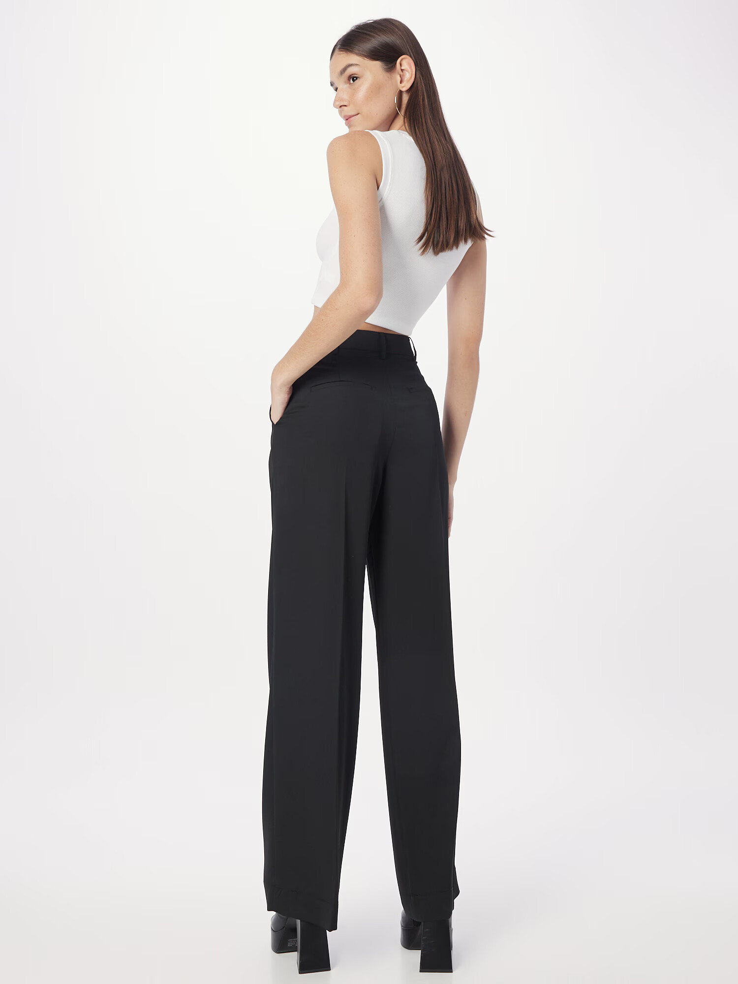 Calvin Klein Pantaloni cu dungă negru - Pled.ro