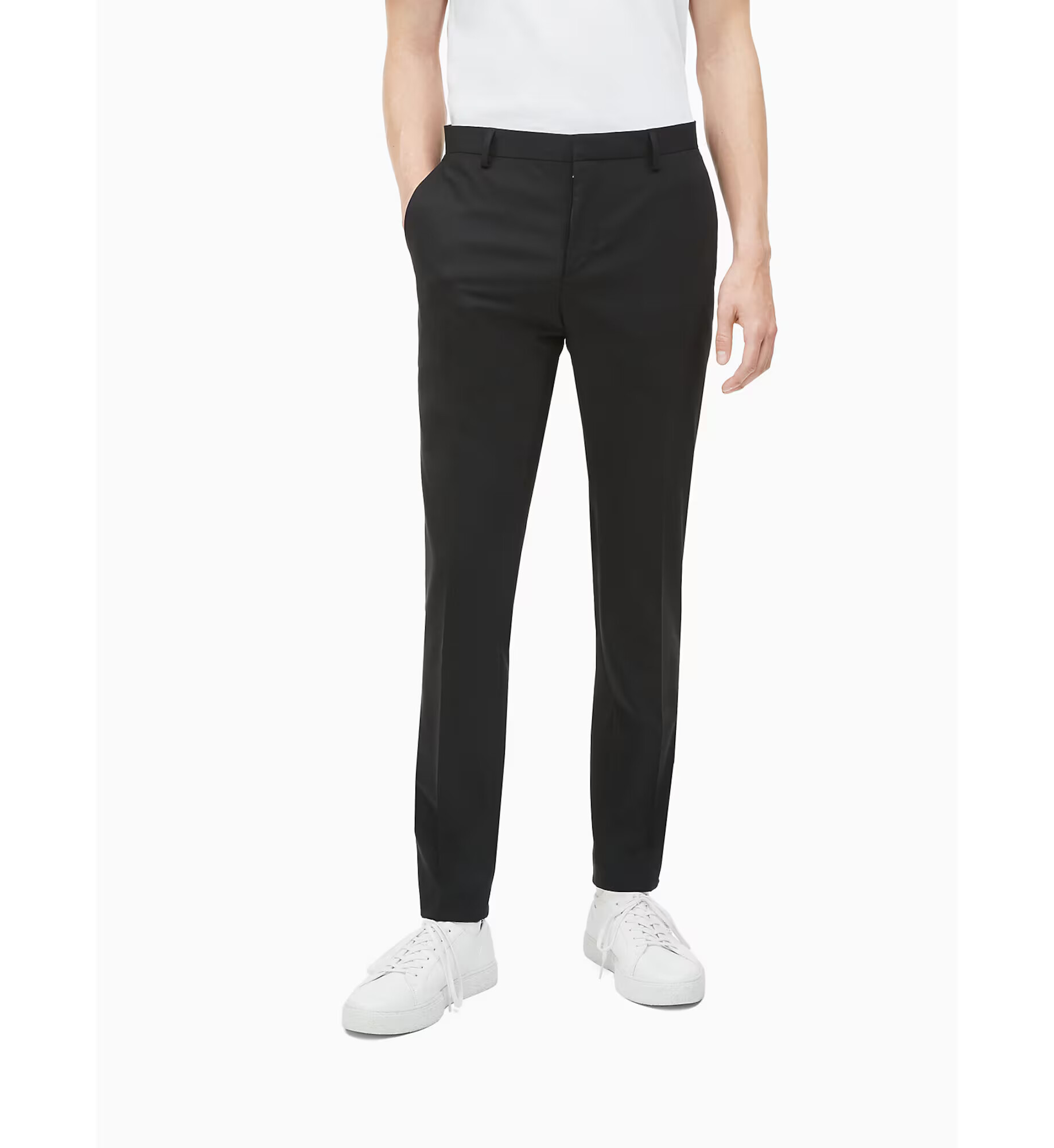 Calvin Klein Pantaloni cu dungă negru - Pled.ro