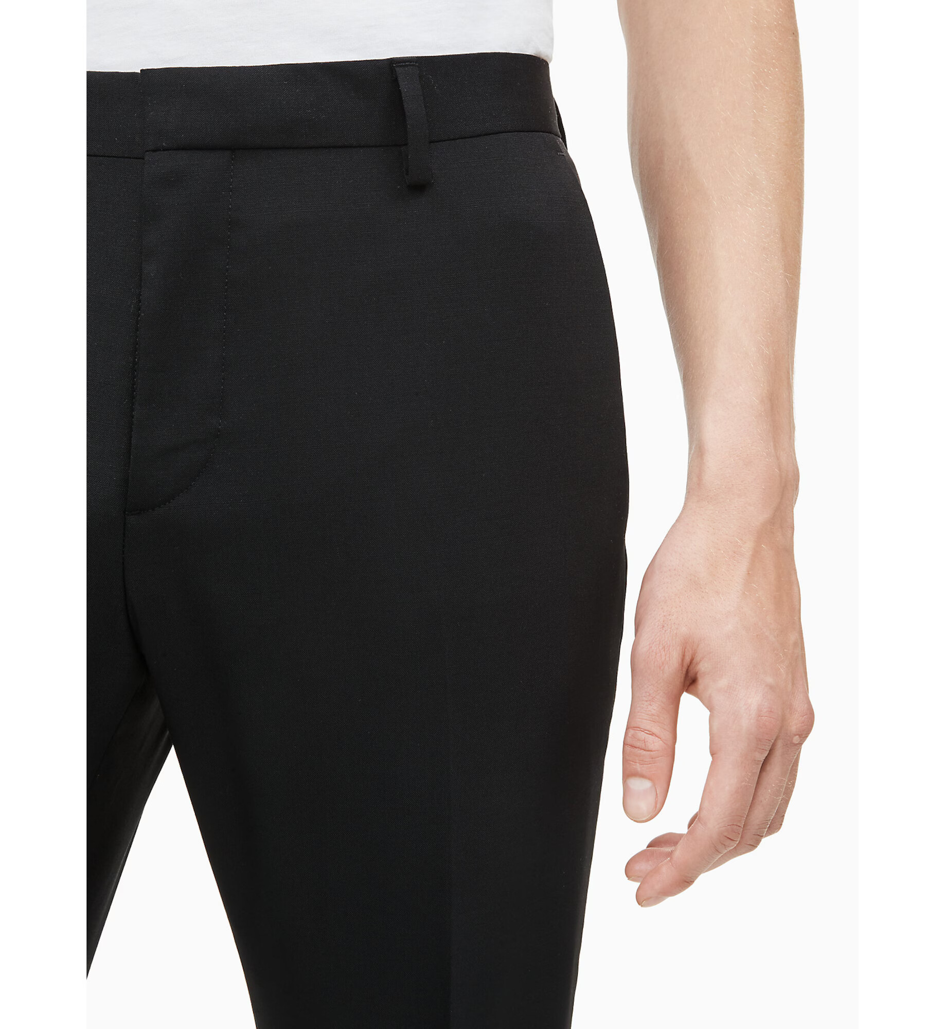 Calvin Klein Pantaloni cu dungă negru - Pled.ro