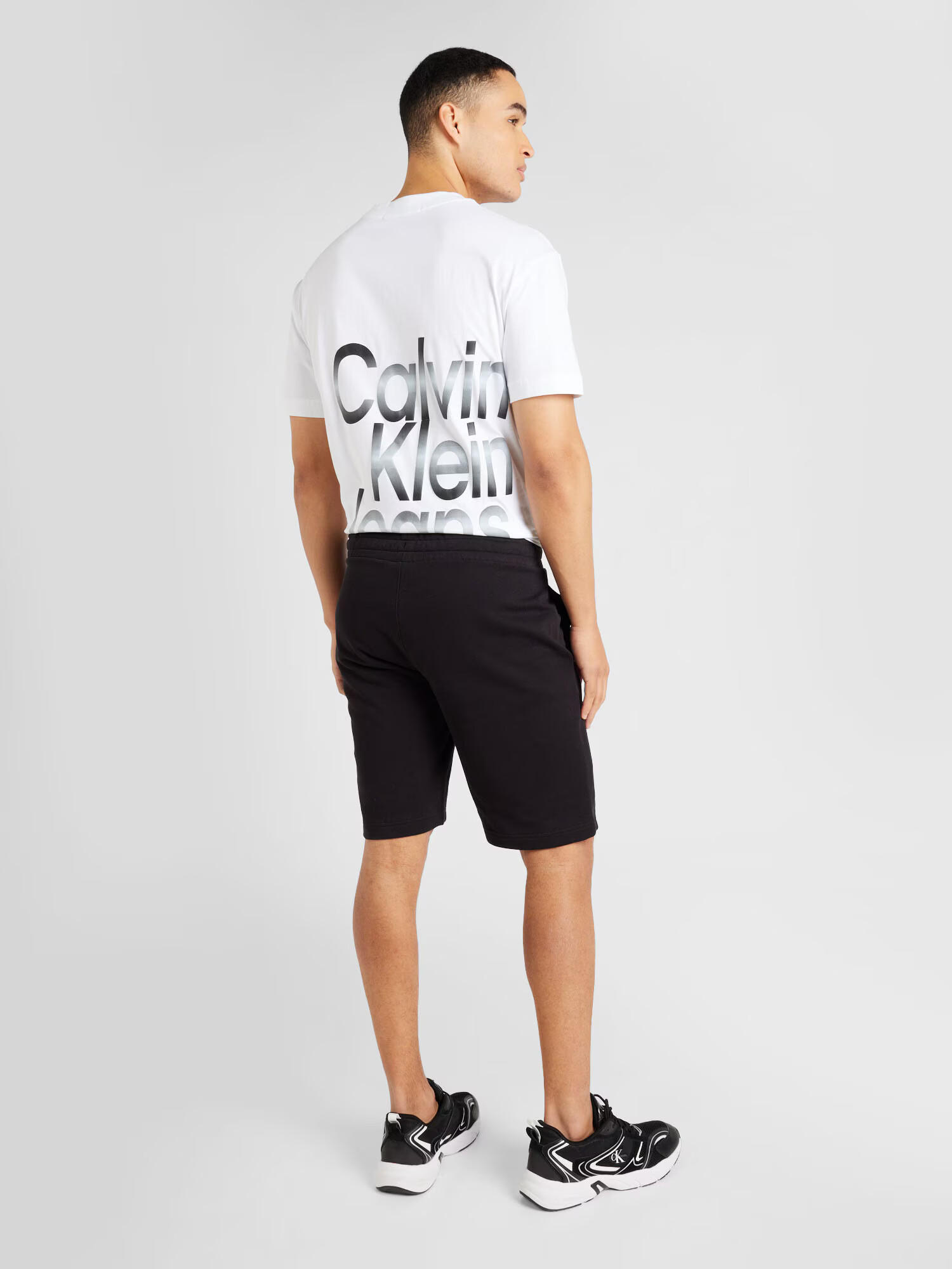 Calvin Klein Pantaloni 'DEGRADE' negru / alb - Pled.ro